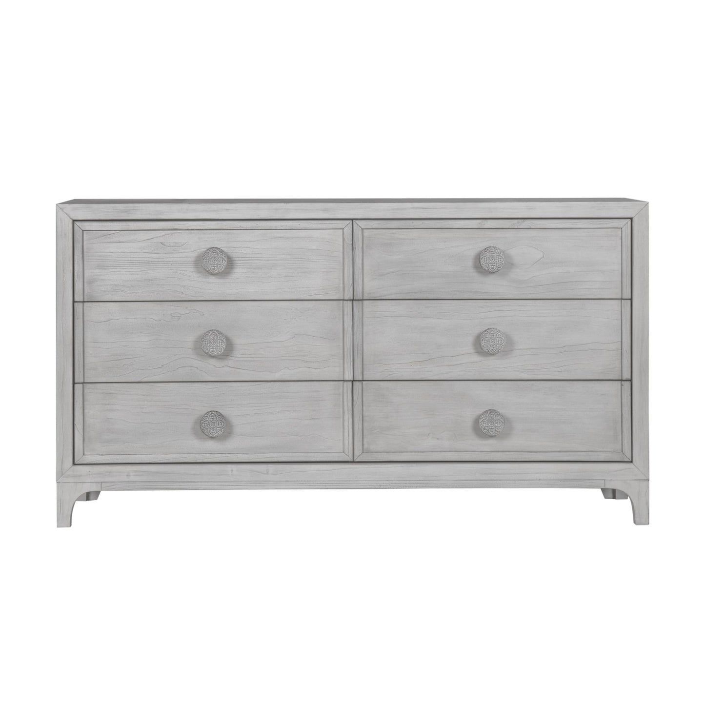 Modus Boho Chic Six-Drawer Dresser in Washed White