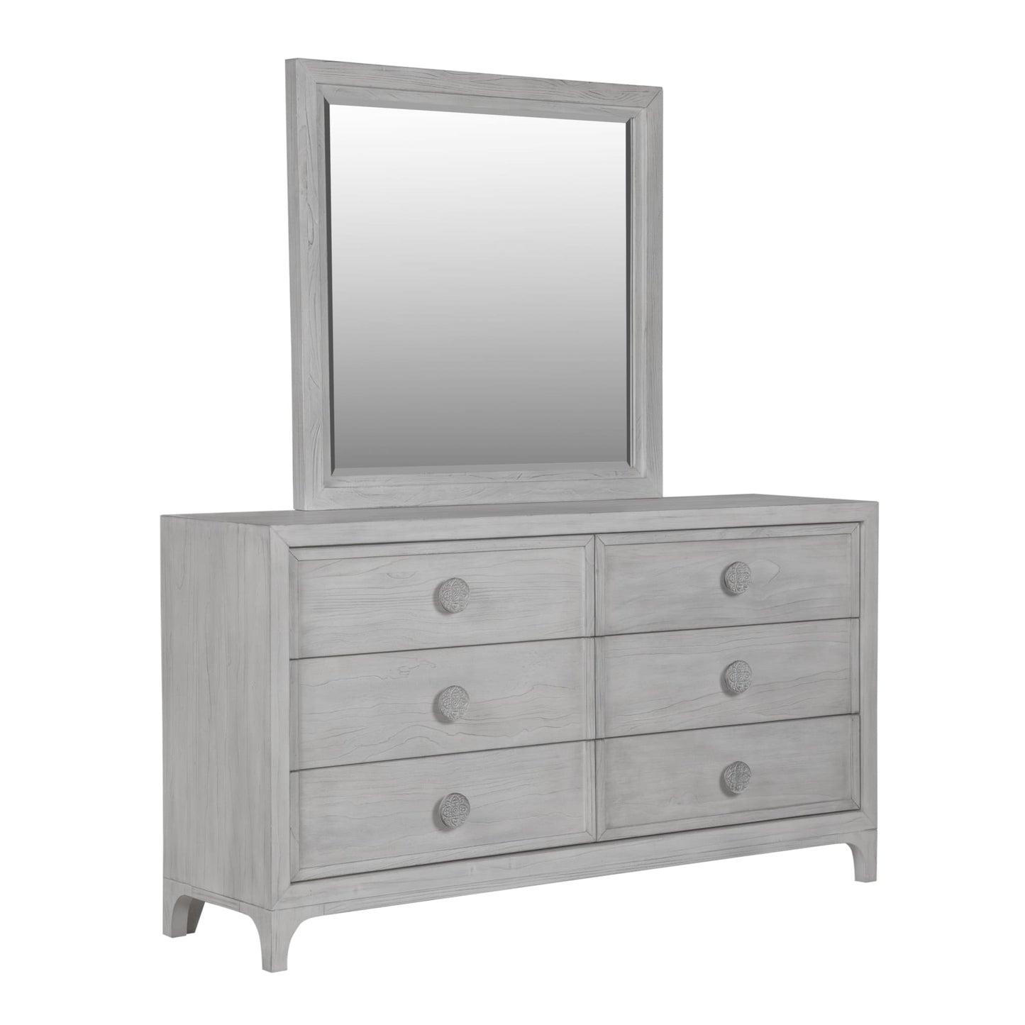 Modus Boho Chic Six-Drawer Dresser in Washed White