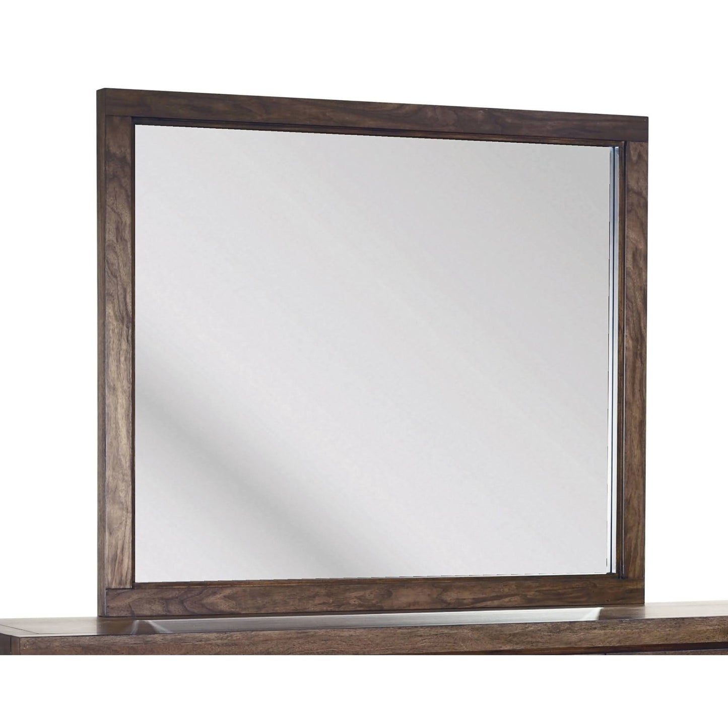 Modus Boracay Beveled Glass Landscape Mirror in Wild Oats Brown