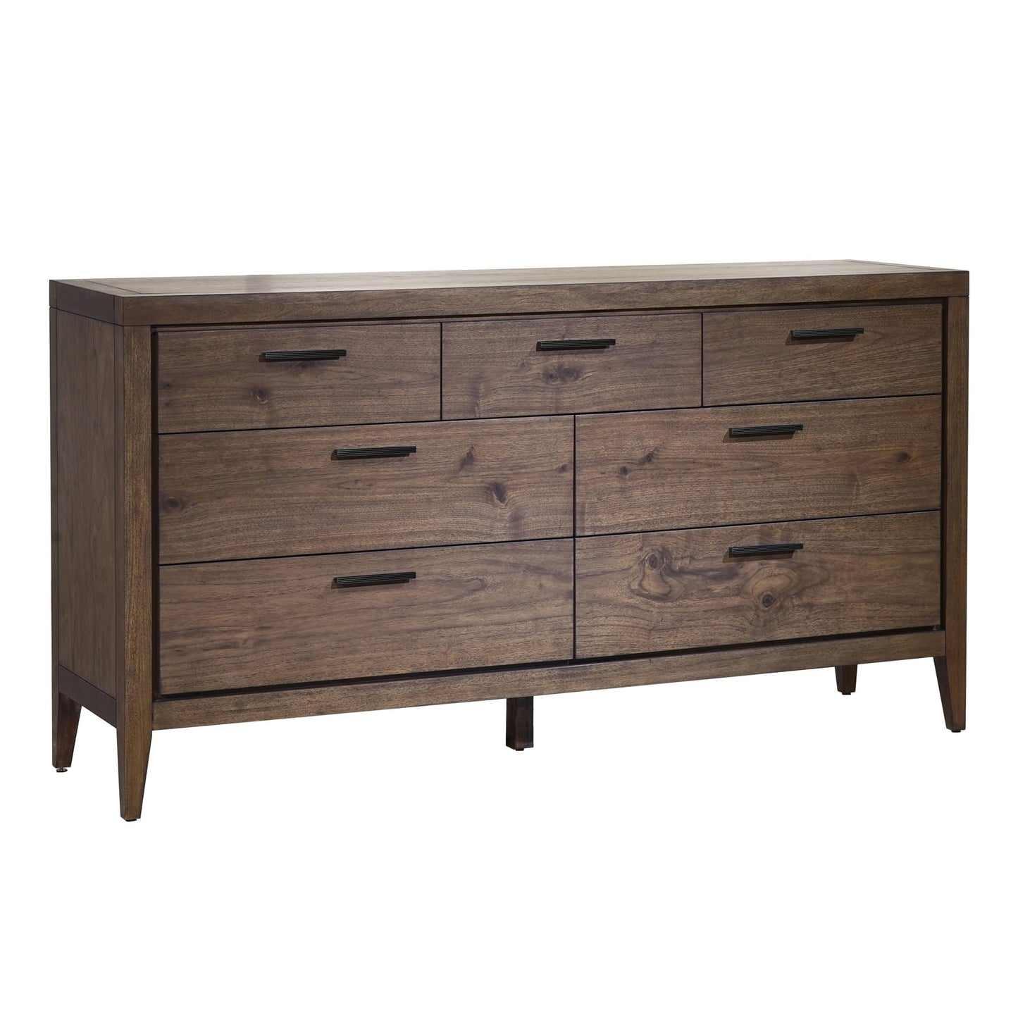 Modus Boracay Seven Drawer Walnut Dresser in Wild Oats Brown