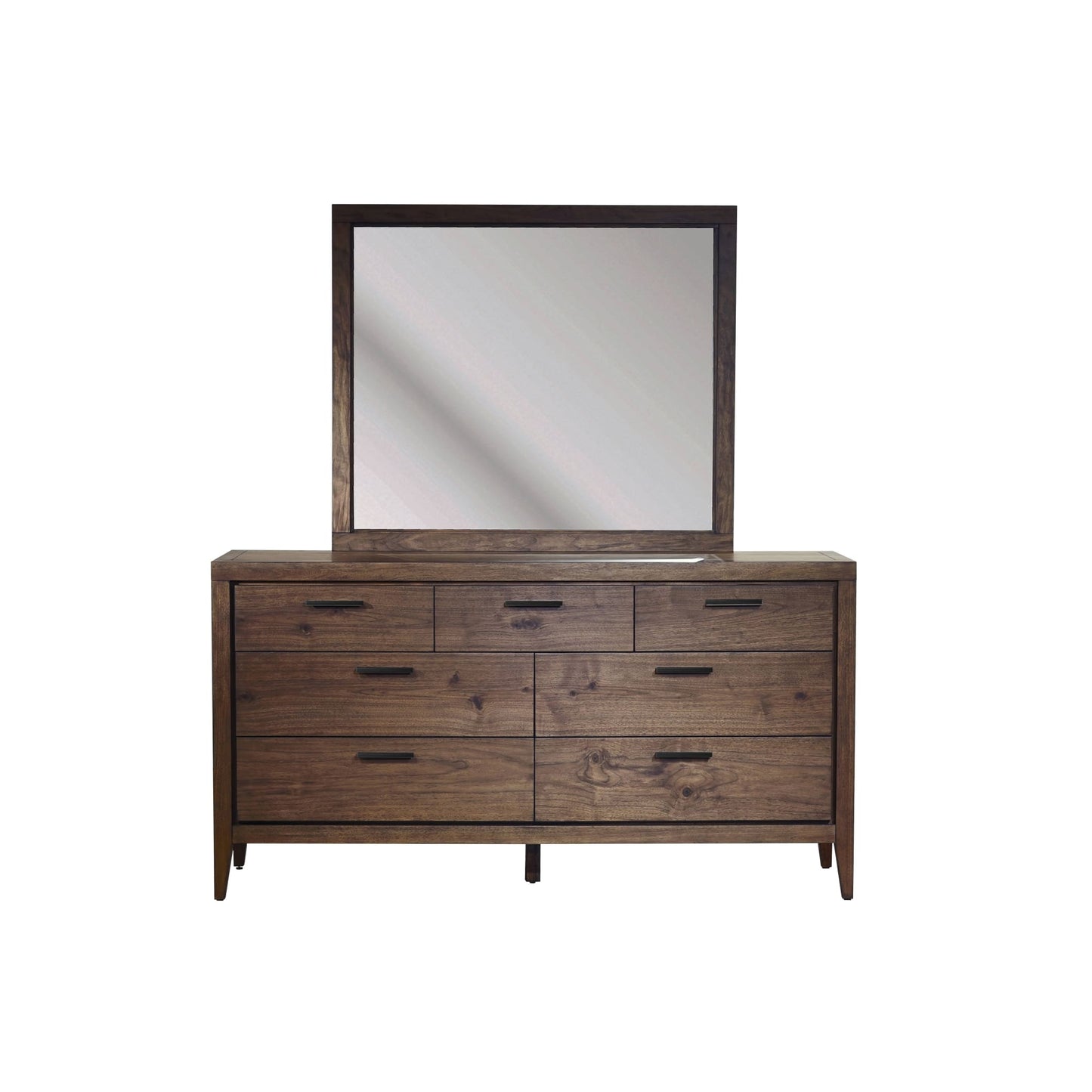 Modus Boracay Seven Drawer Walnut Dresser in Wild Oats Brown