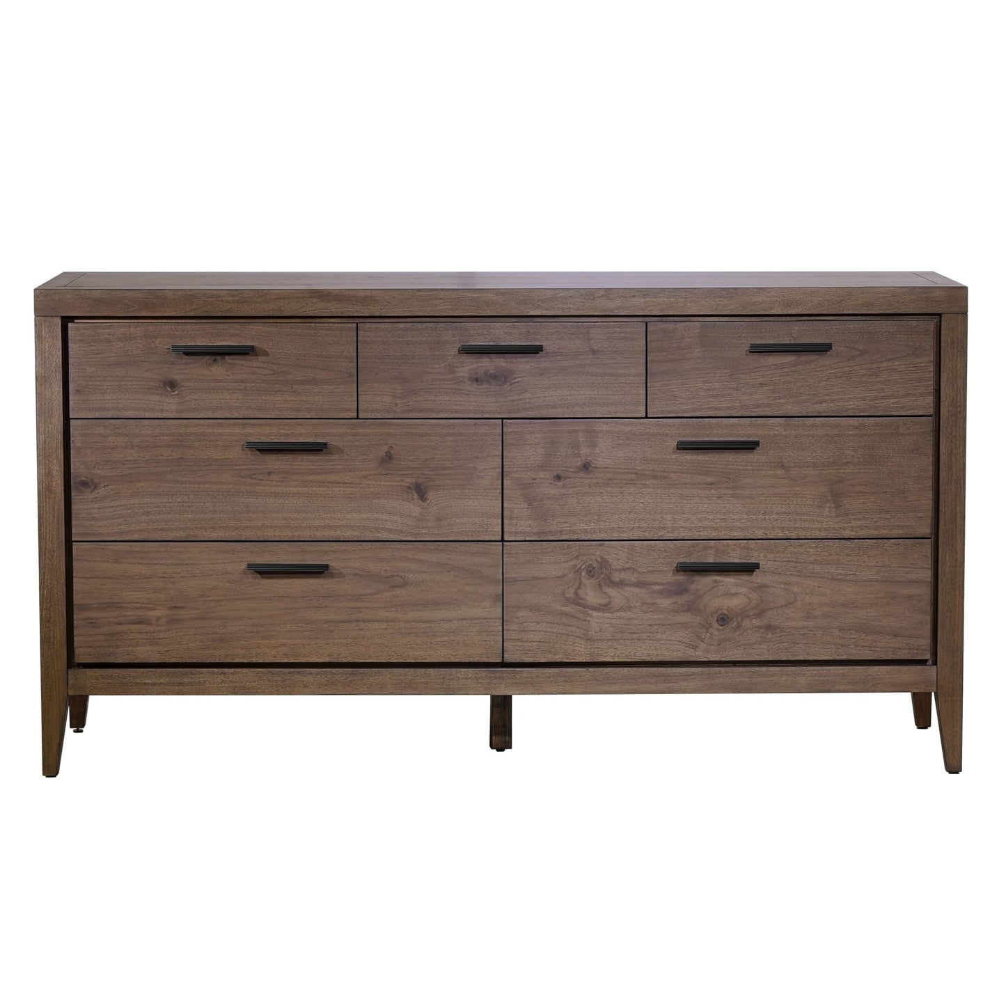 Modus Boracay Seven Drawer Walnut Dresser in Wild Oats Brown