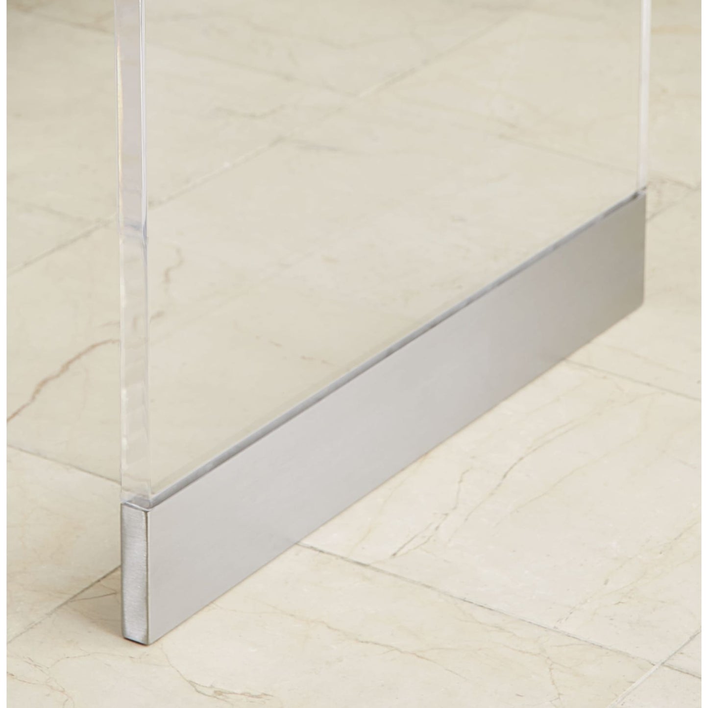Modus Modus Bowie Coffee Table in Clear Acrylic and Brushed Stainless Steel