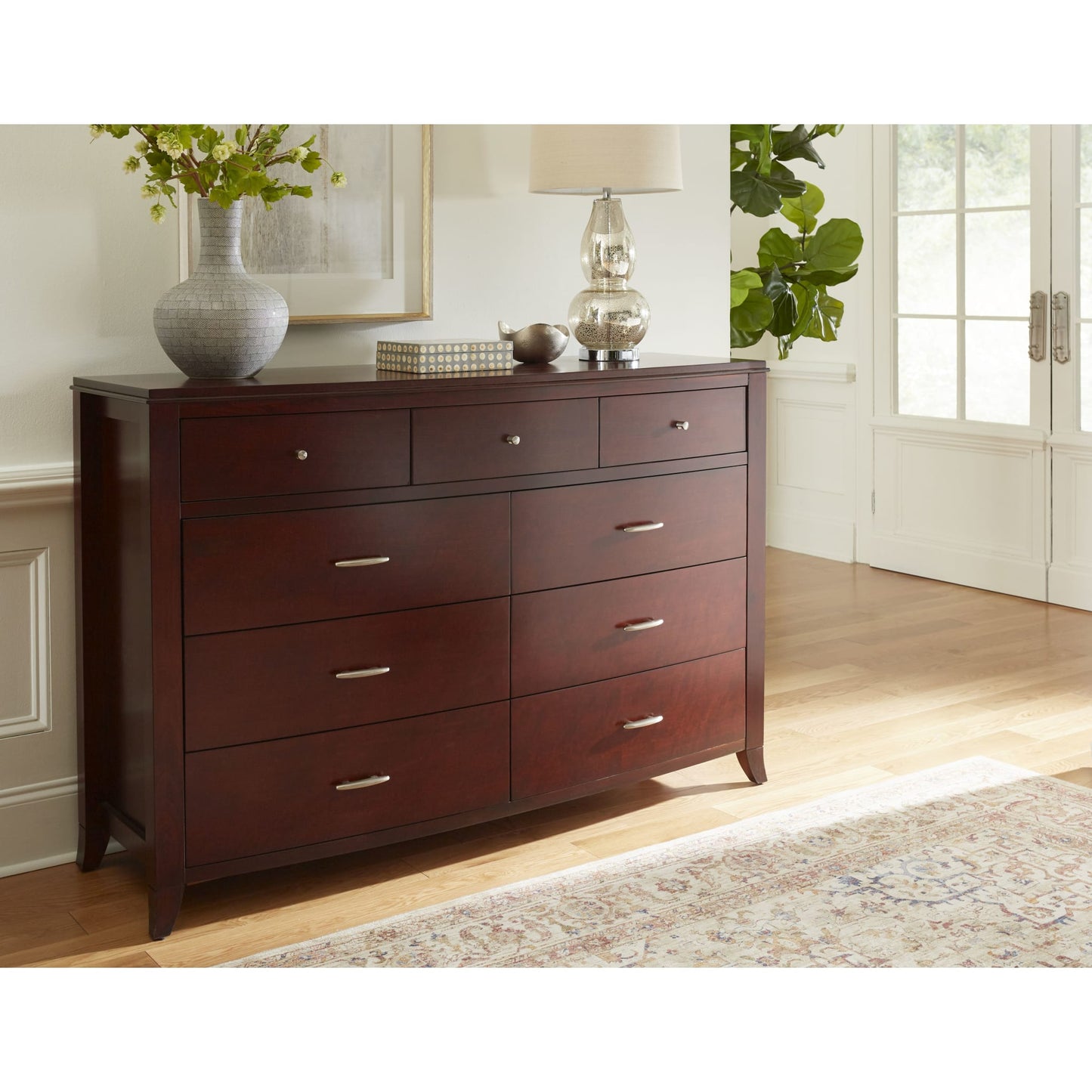 Modus Brighton Nine Drawer Dresser In Cinnamon