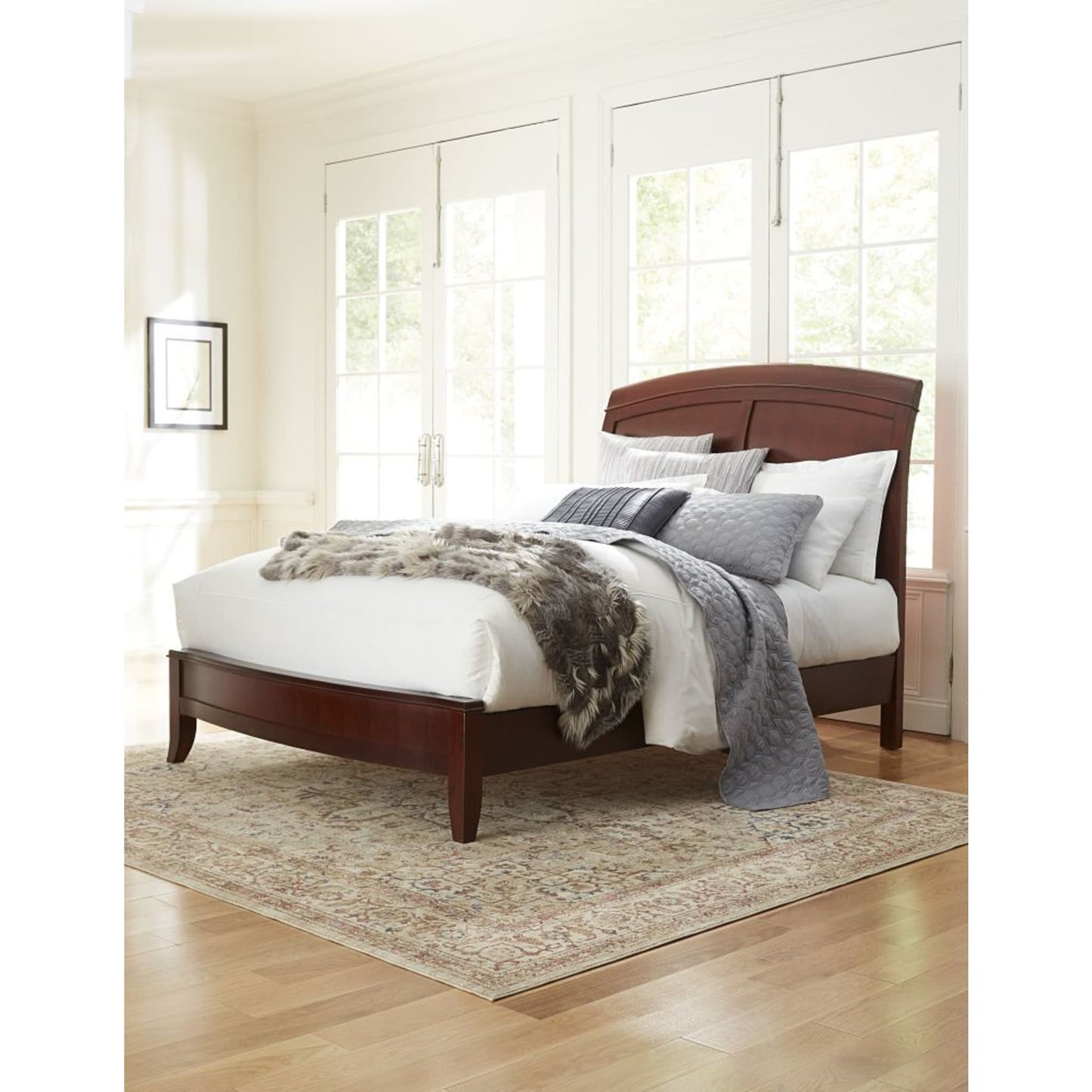 Modus Brighton Wood Sleigh Bed in Cinnamon