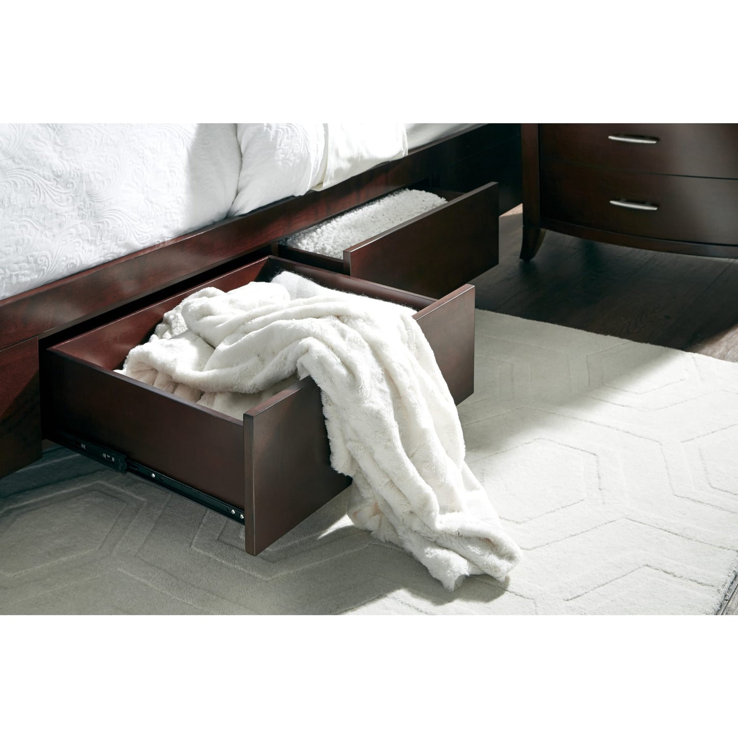 Modus Brighton Wood Storage Bed in Cinnamon