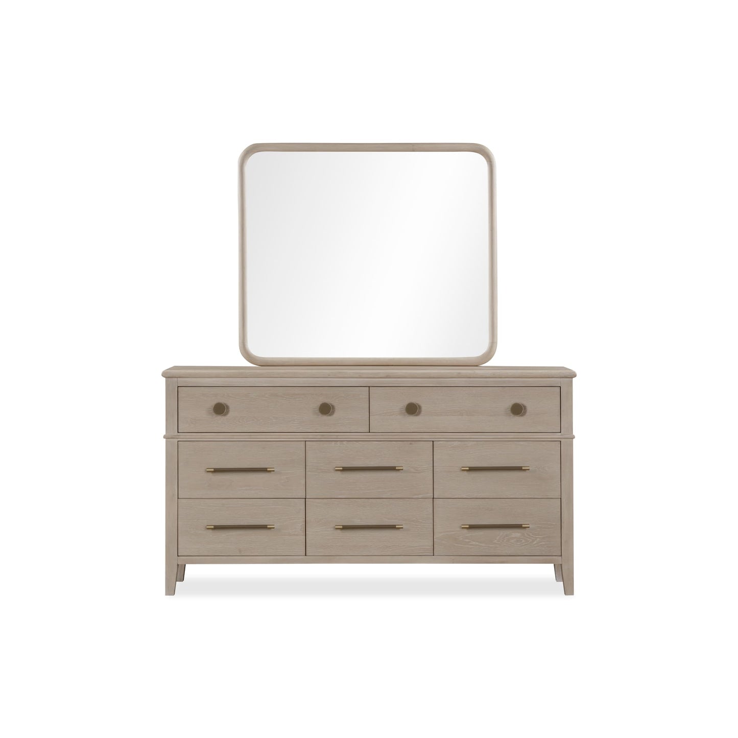 Modus Camden Eight Drawer Oak Wood Dresser in Chai