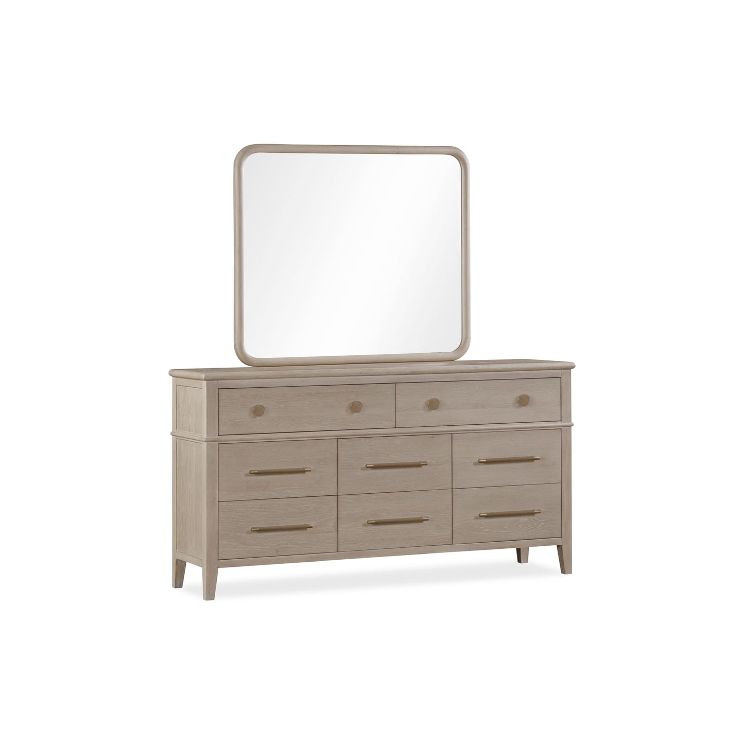 Modus Camden Eight Drawer Oak Wood Dresser in Chai