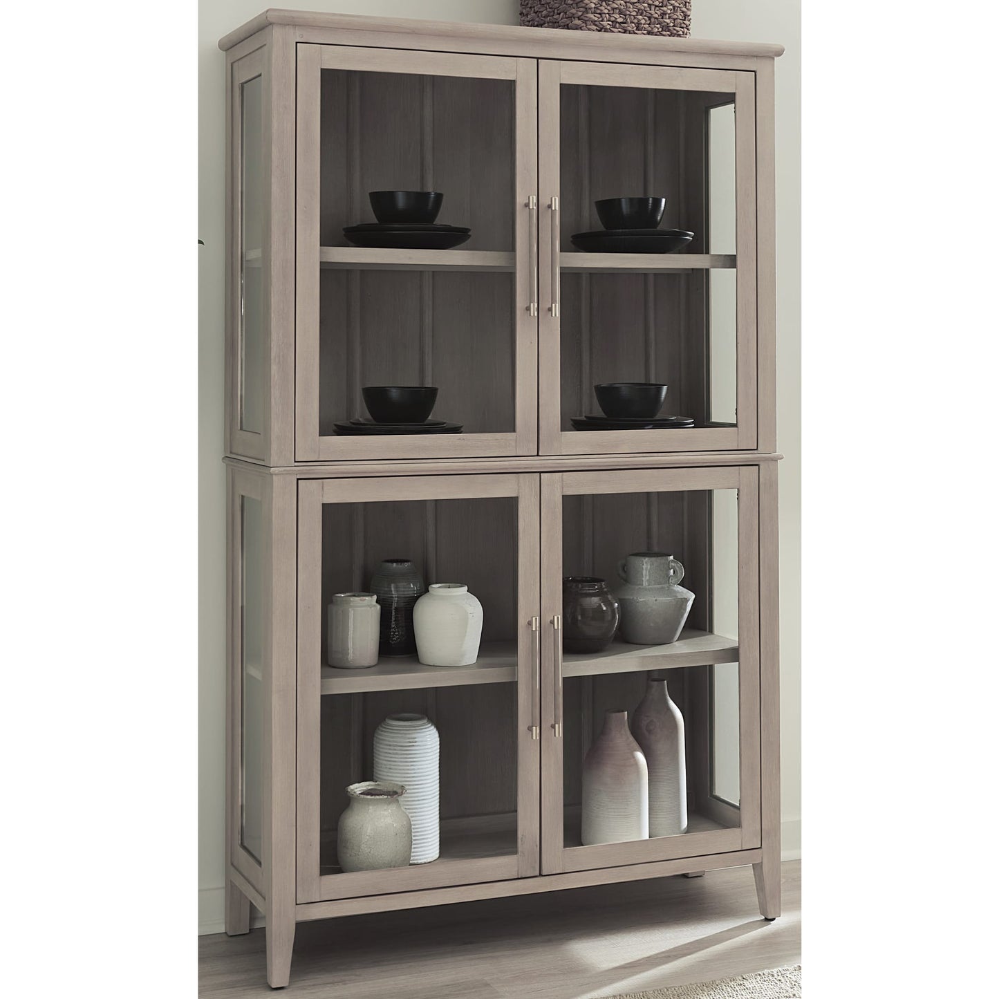 Modus Camden Four Door Shiplap Curio in Chai