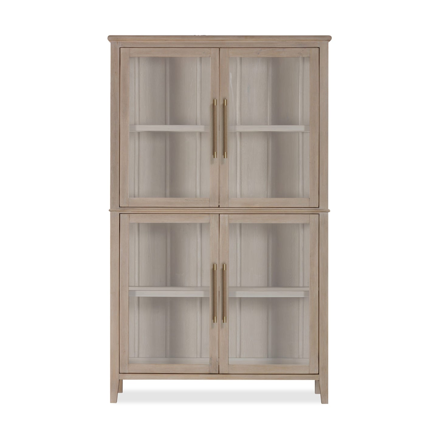 Modus Camden Four Door Shiplap Curio in Chai
