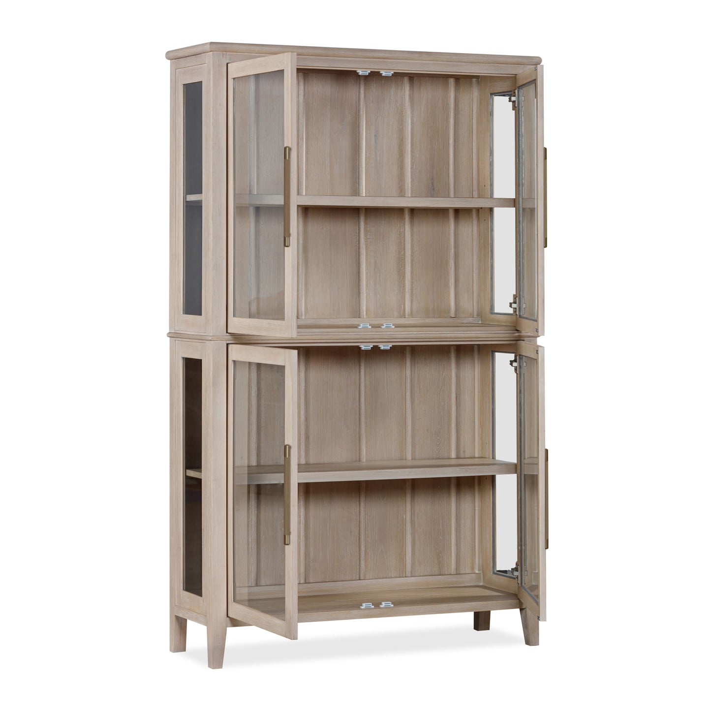 Modus Camden Four Door Shiplap Curio in Chai