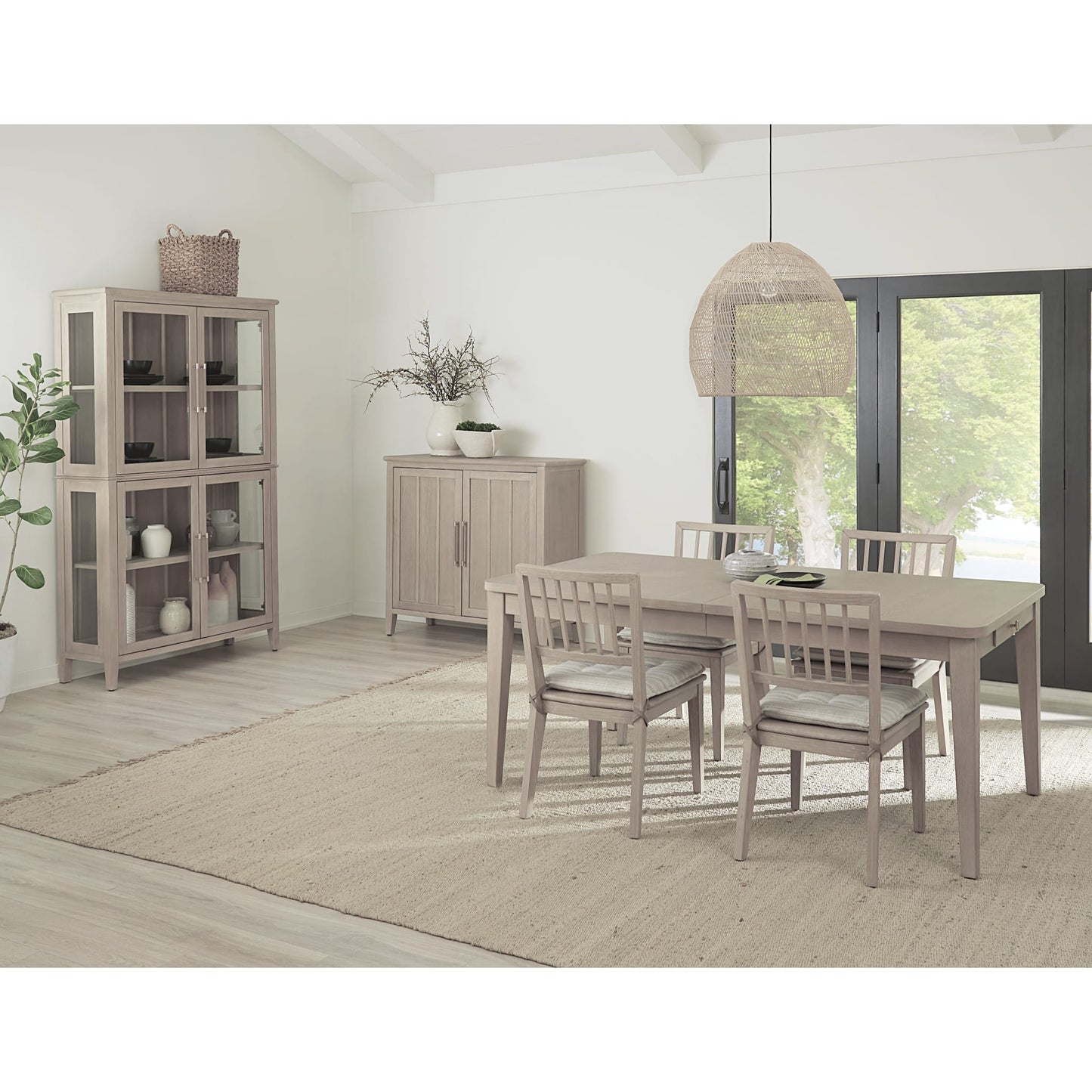 Modus Camden Four Door Shiplap Curio in Chai