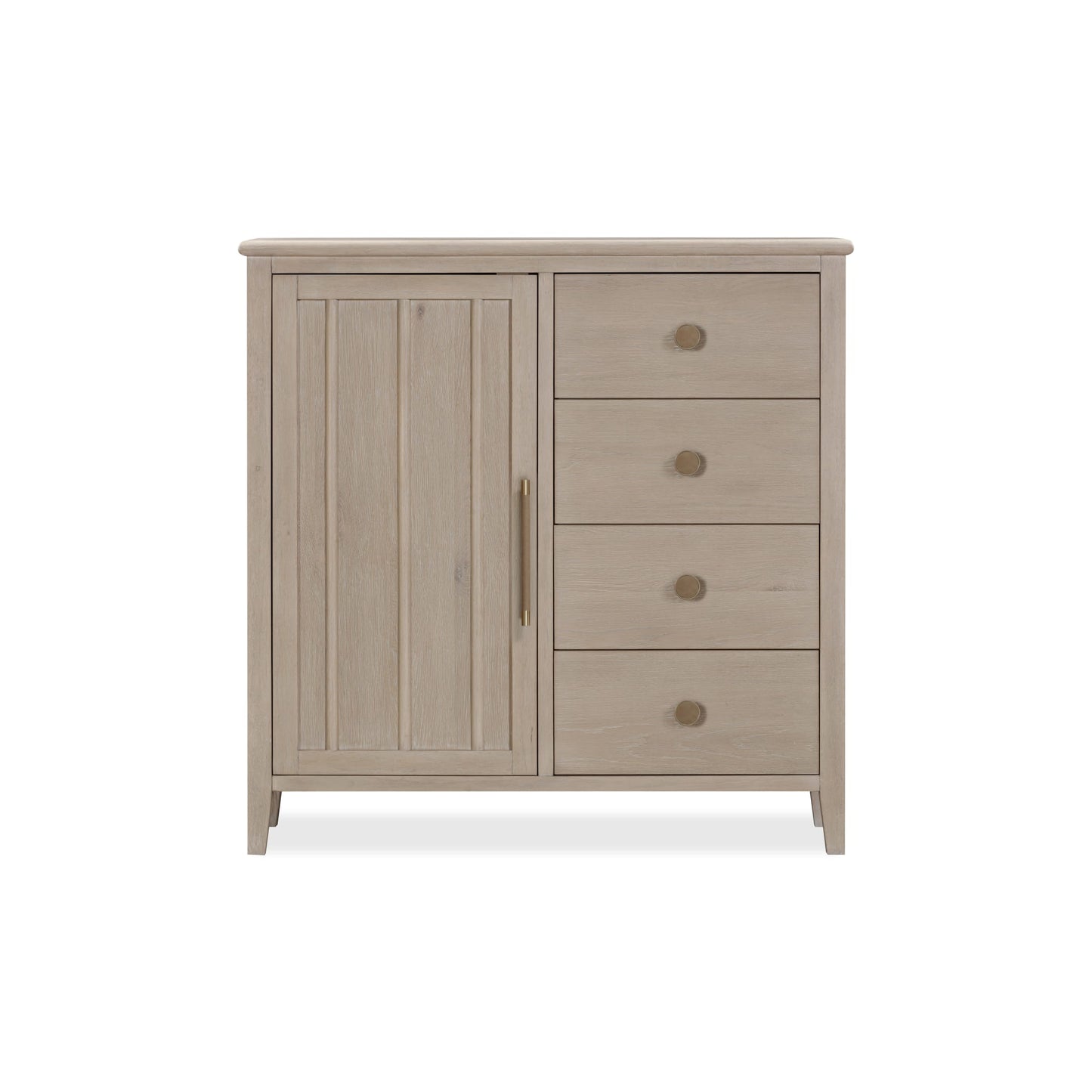 Modus Camden Six Drawer One Door Oak Wood Chest in Chai