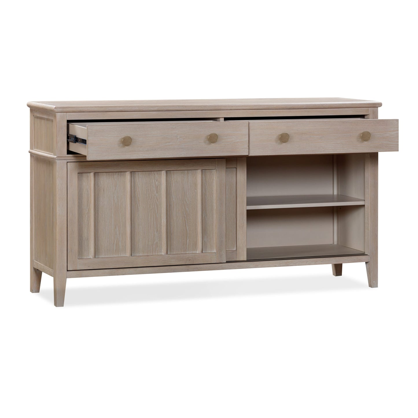 Modus Camden Two Drawer Two Door Oak Wood Sideboard in Chai