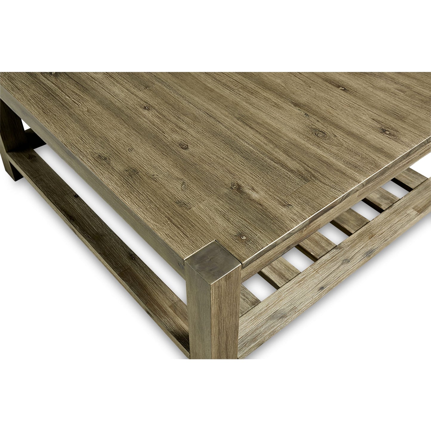 Modus Modus Canyon Solid Wood Square Coffee Table in Washed Grey