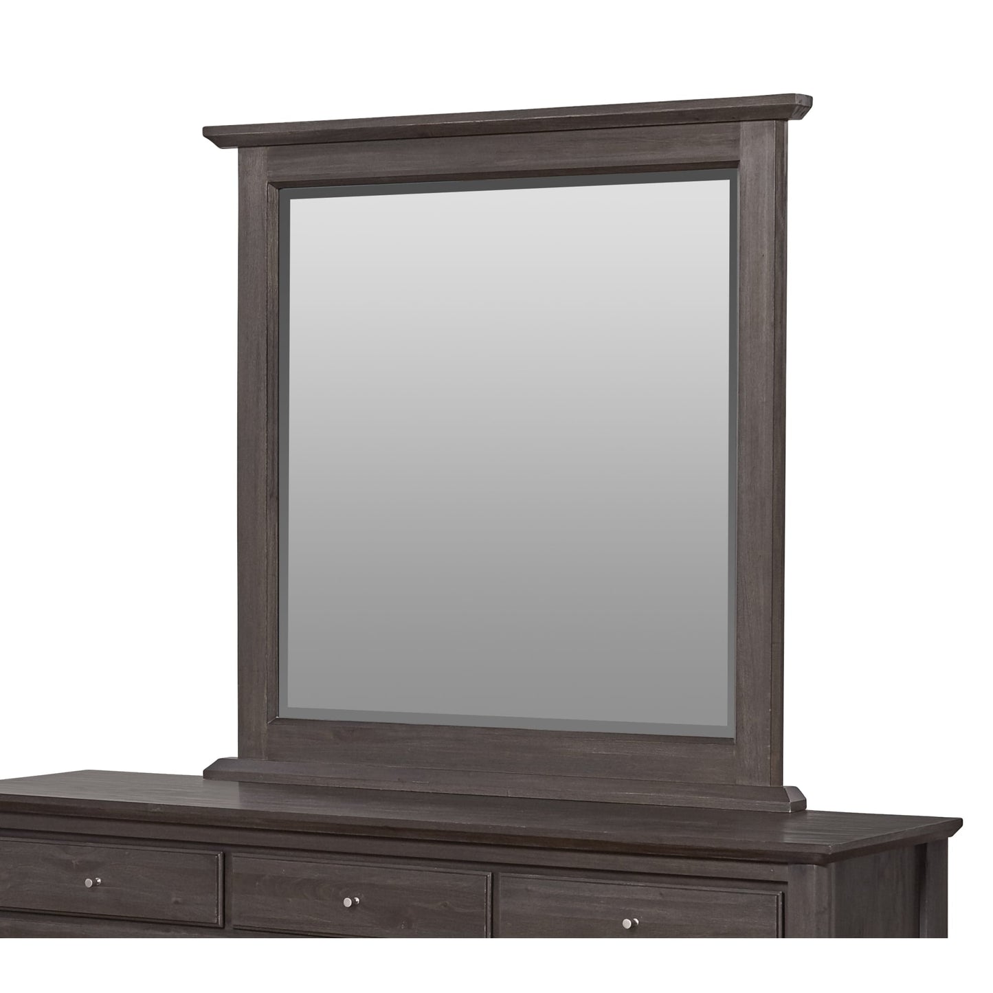 Modus City II Beveled Glass Mirror in Basalt Gray