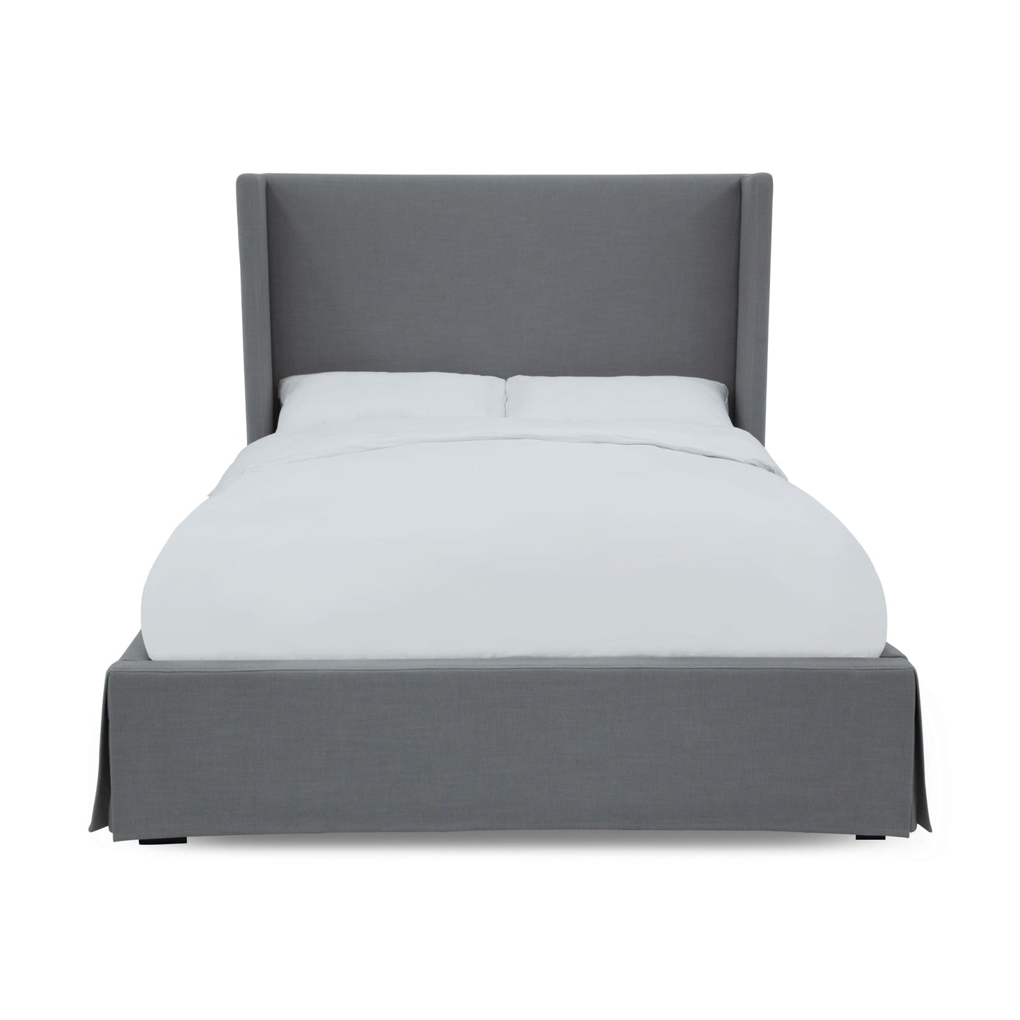 Modus Cresta Skirted Footboard Storage Panel Bed in Fog