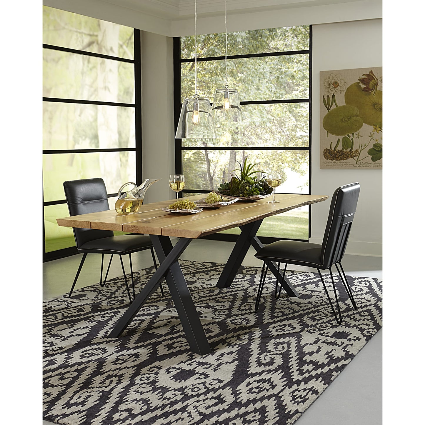 Modus Demi Hairpin Leg Modern Dining Chair in Cobalt