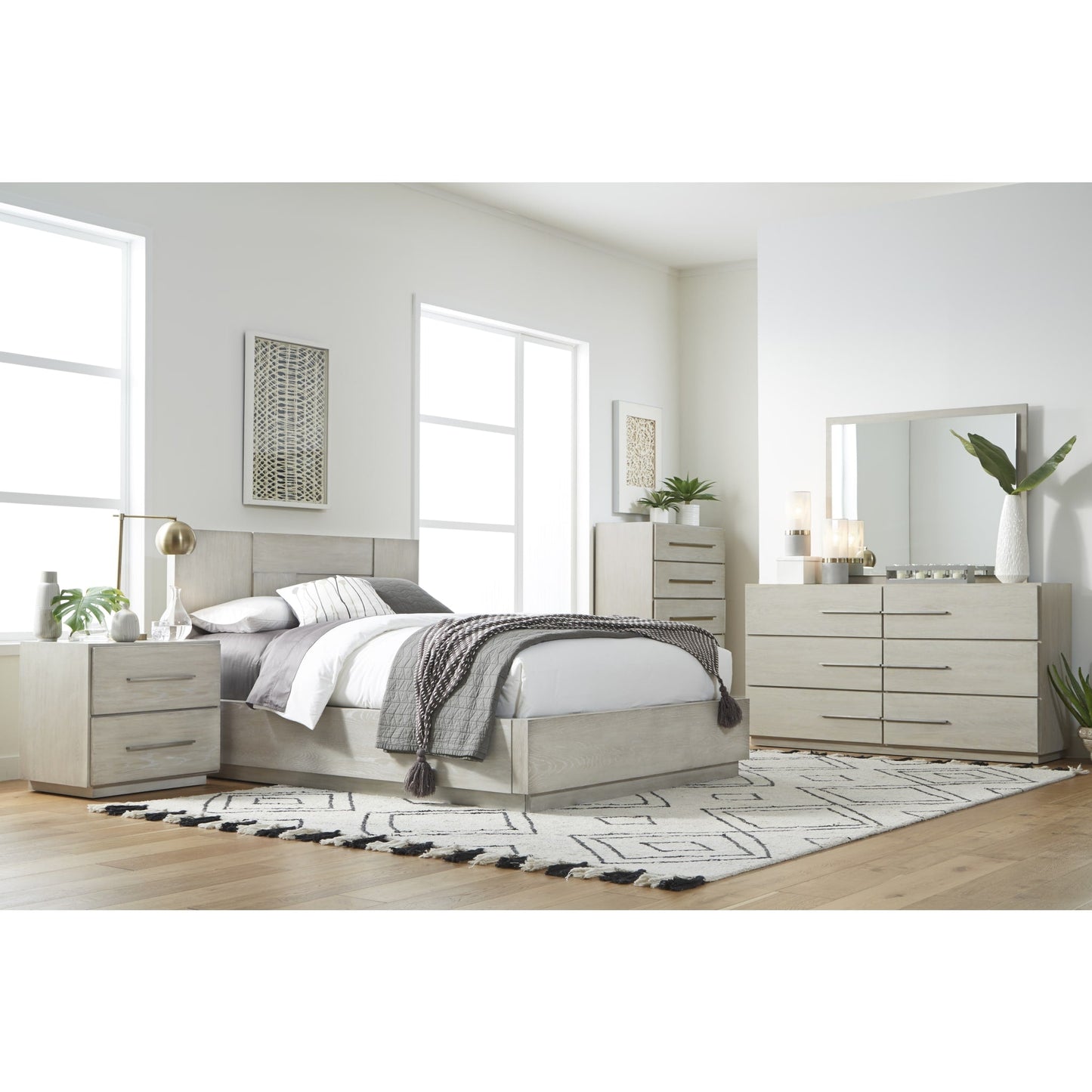 Modus Modus Modus Destination Five Drawer Chest in Cotton Grey