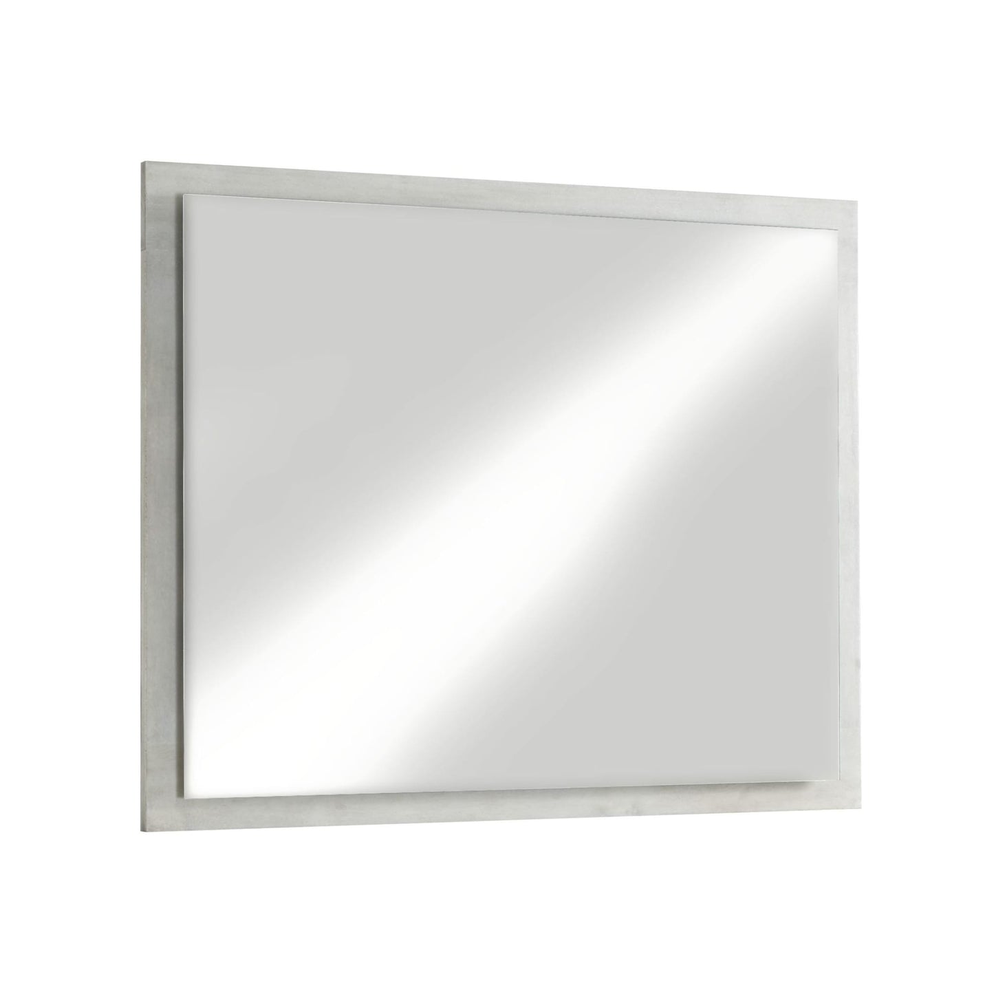 Modus Destination Floating Glass Mirror in Cotton Grey