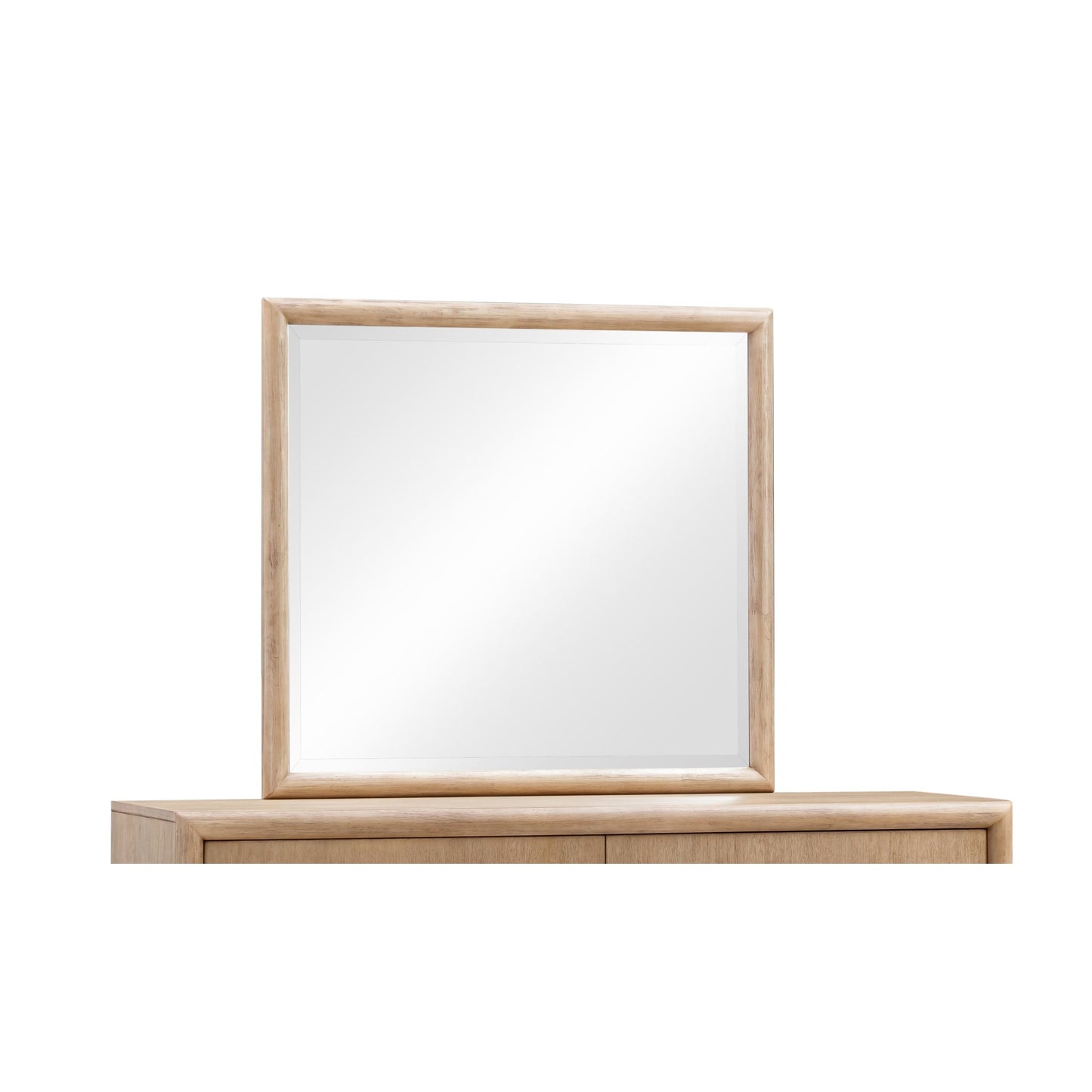 Modus Dorsey Solid Wood and Glass Mirror in Granola