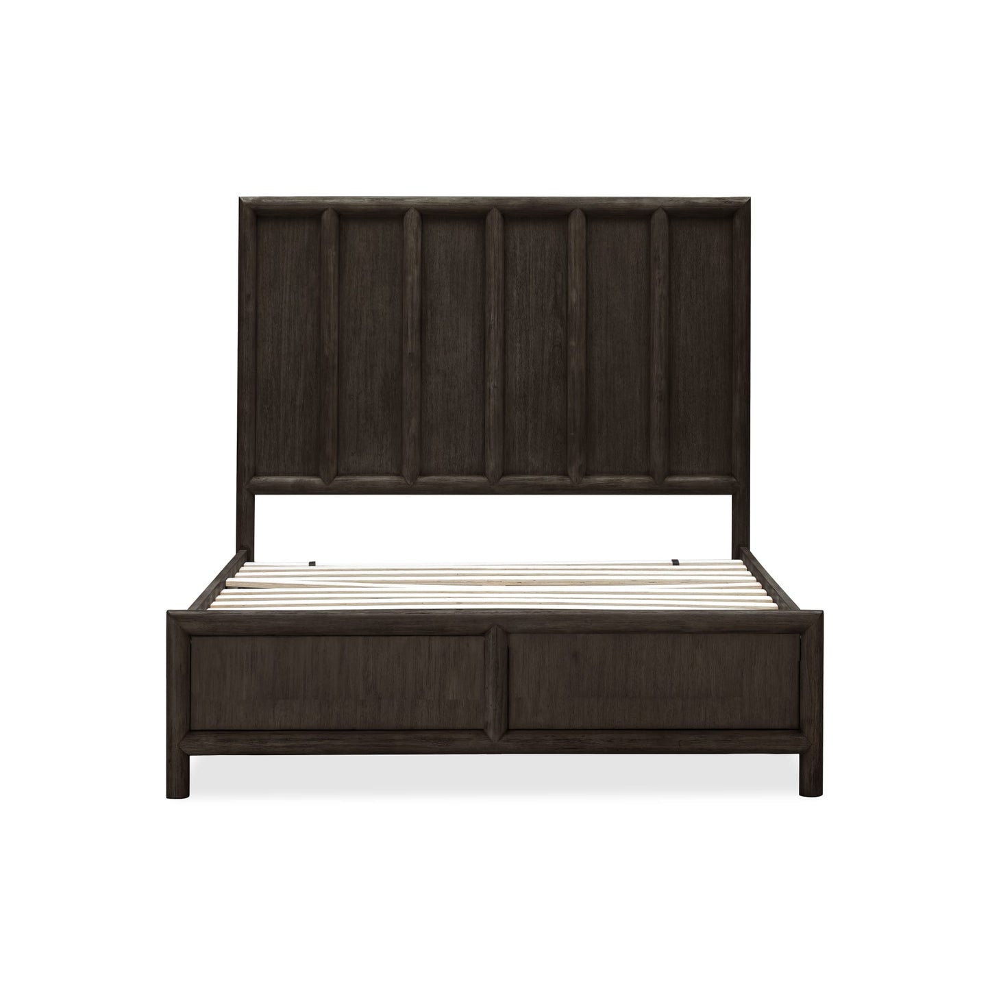 Modus Dorsey Wooden Panel Bed in Basalt Grey