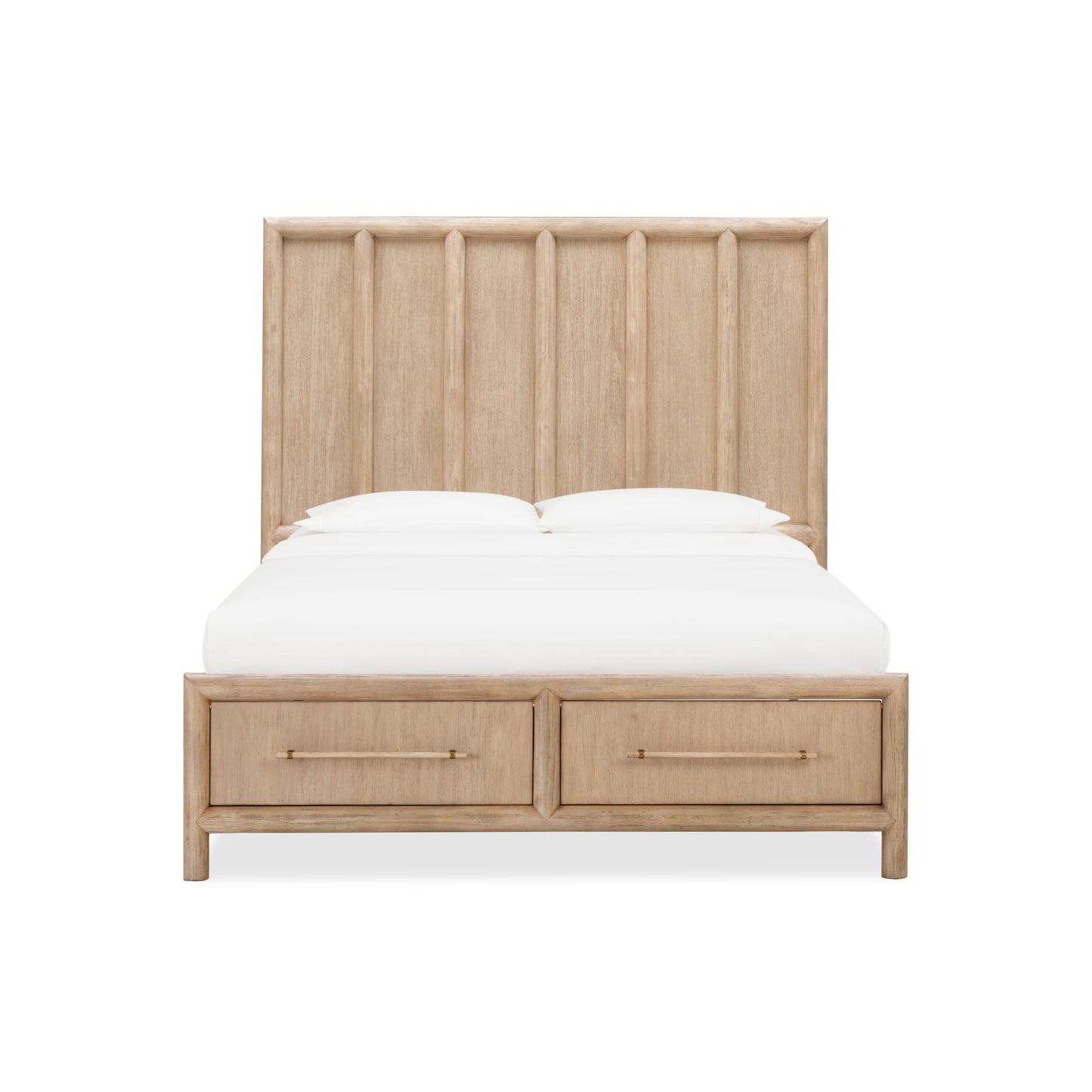 Modus Dorsey Wooden Two Drawer Storage Bed in Granola