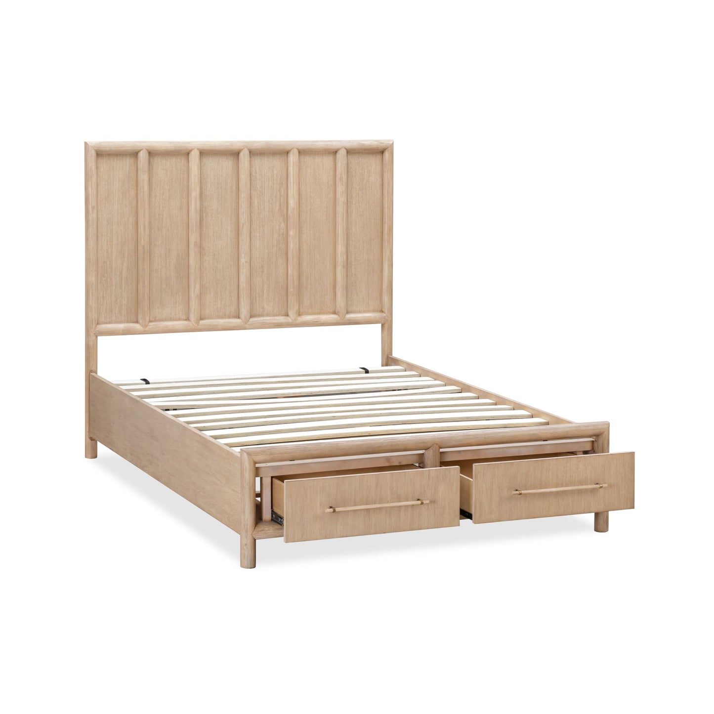 Modus Dorsey Wooden Two Drawer Storage Bed in Granola