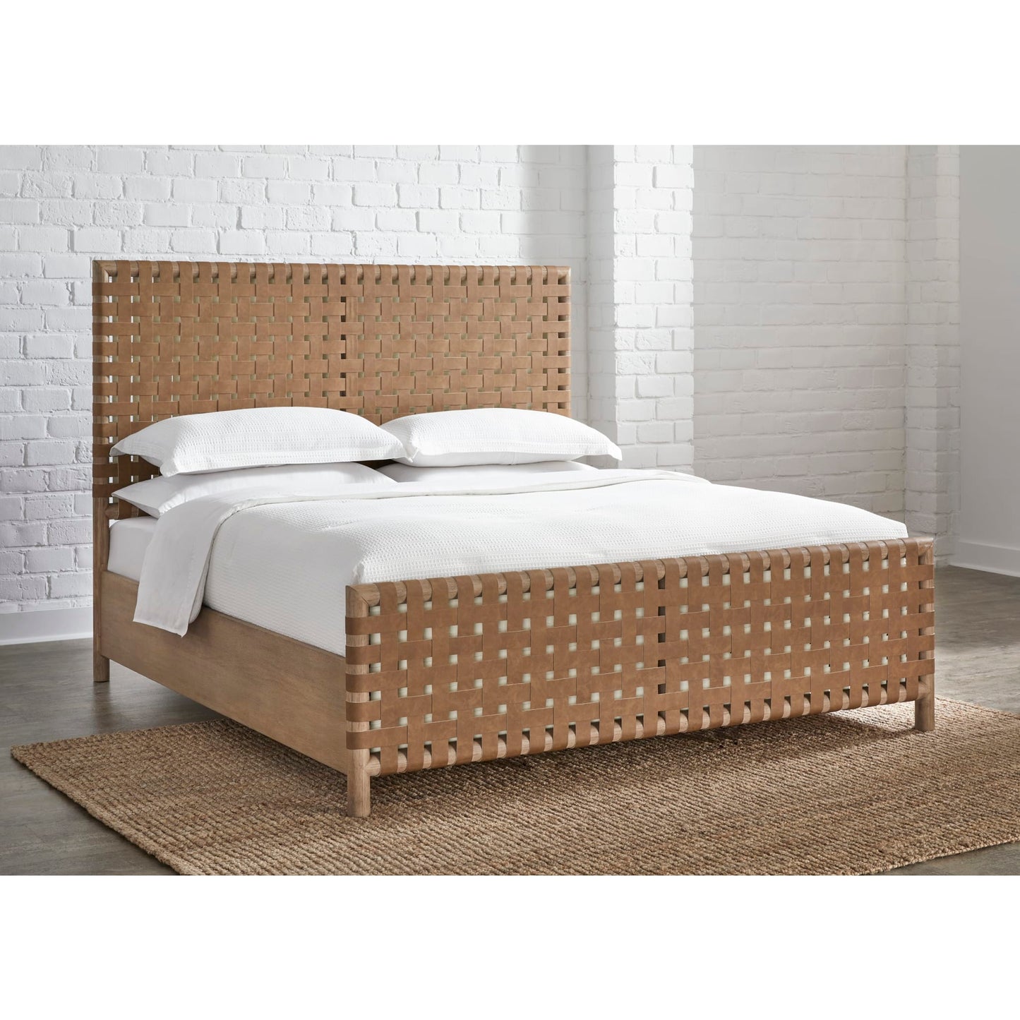 Modus Dorsey Woven Panel Bed in Granola and Ginger