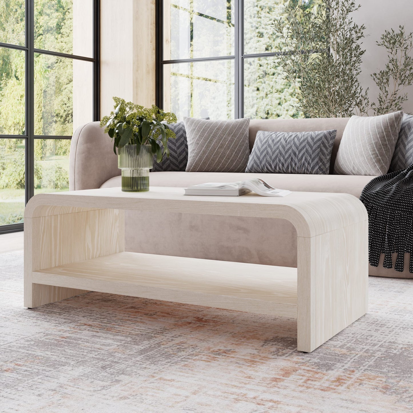 Modus Modus Drake Ash Wood Coffee Table in Sugar