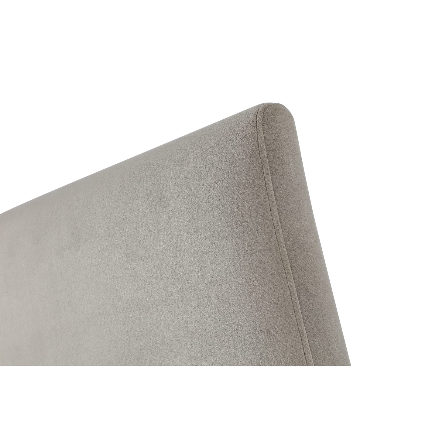 Modus Eliza Upholstered Dining Chair in Dove and Brushed Stainless Steel