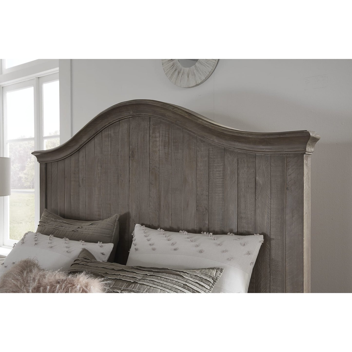 Modus Ella Solid Wood Crown Bed in Camel