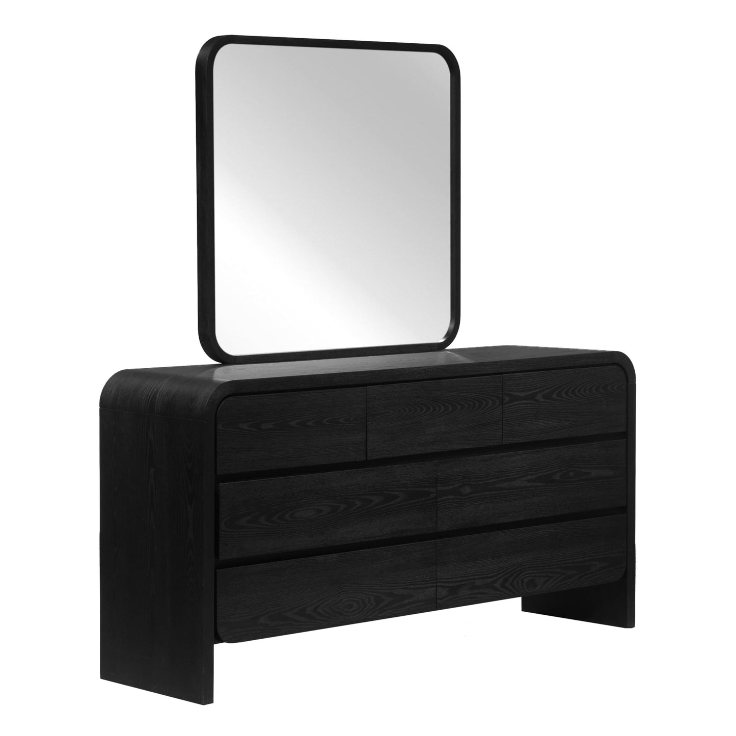 Modus Elora Seven Drawer Dresser in Jet Black Ash