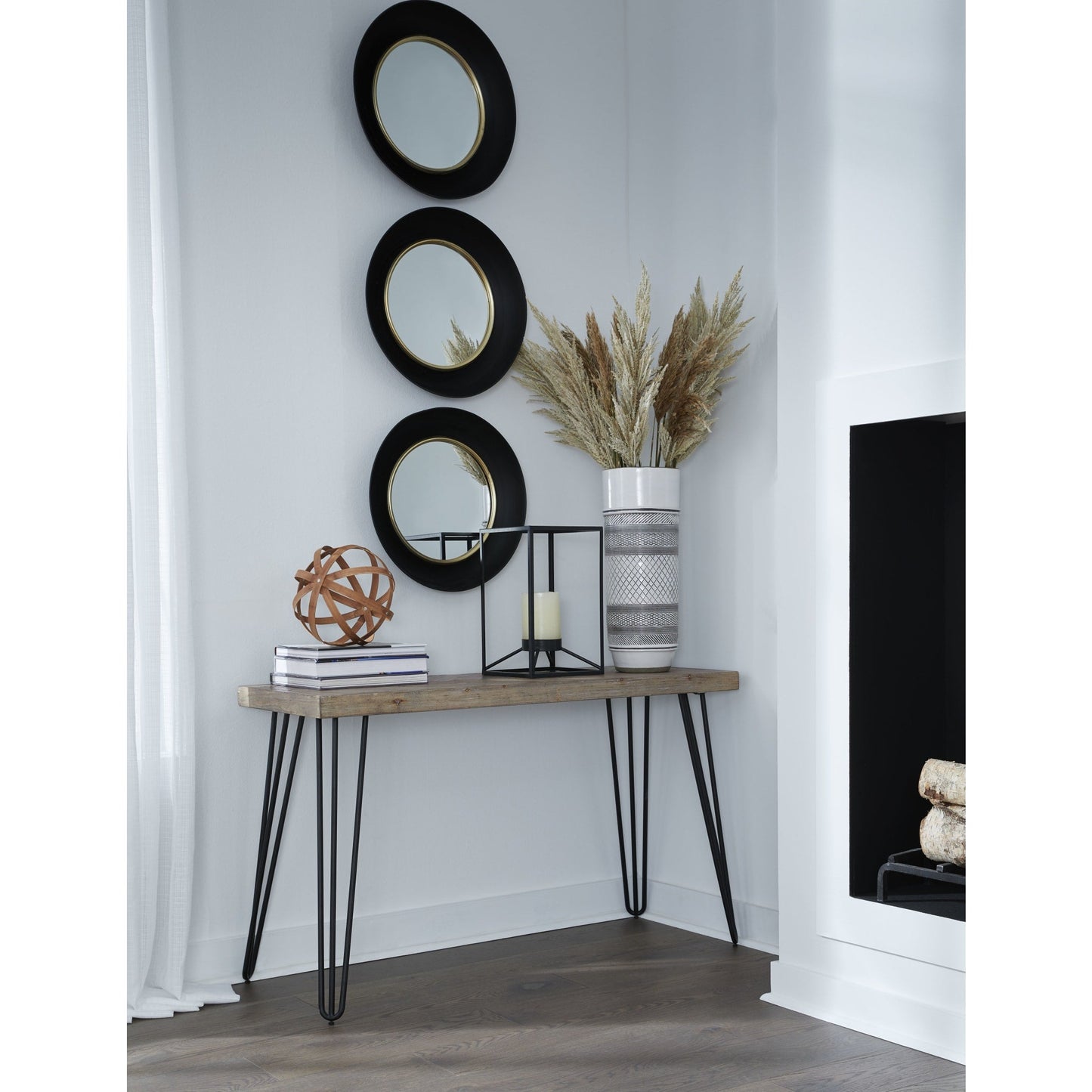 Modus Everson Solid Fir Console Table in Sand Dollar