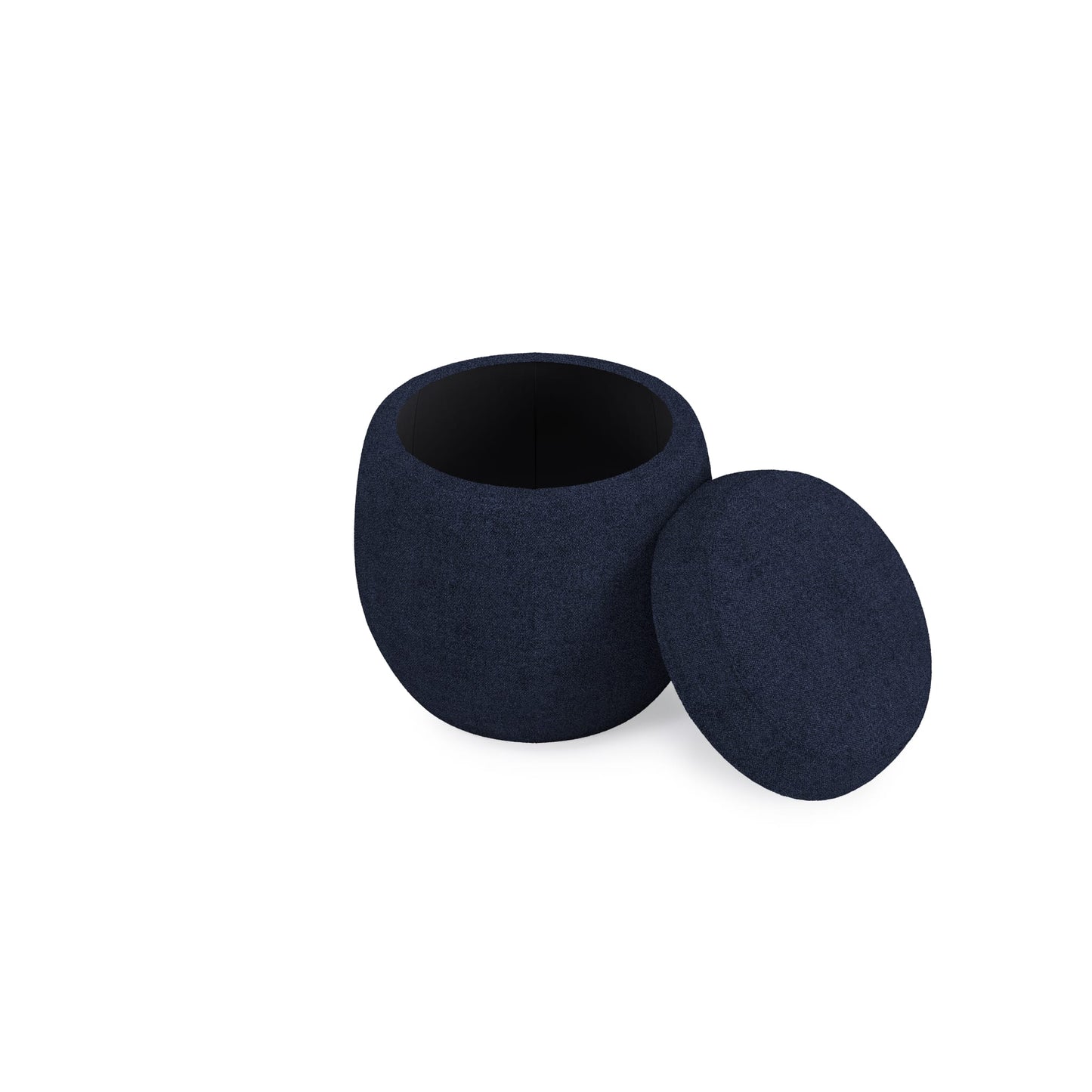 Modus Flex Upholstered Ottoman in Blue Jeans Chenille