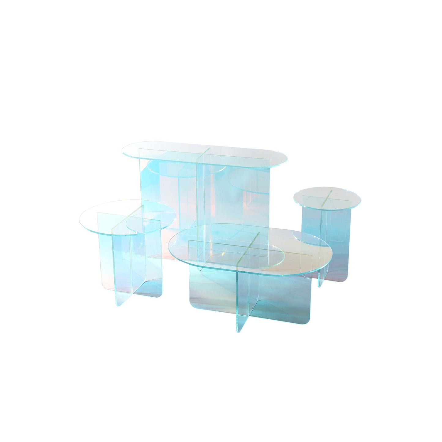 Modus Modus Fomo Coffee Table in Iridescent Glass