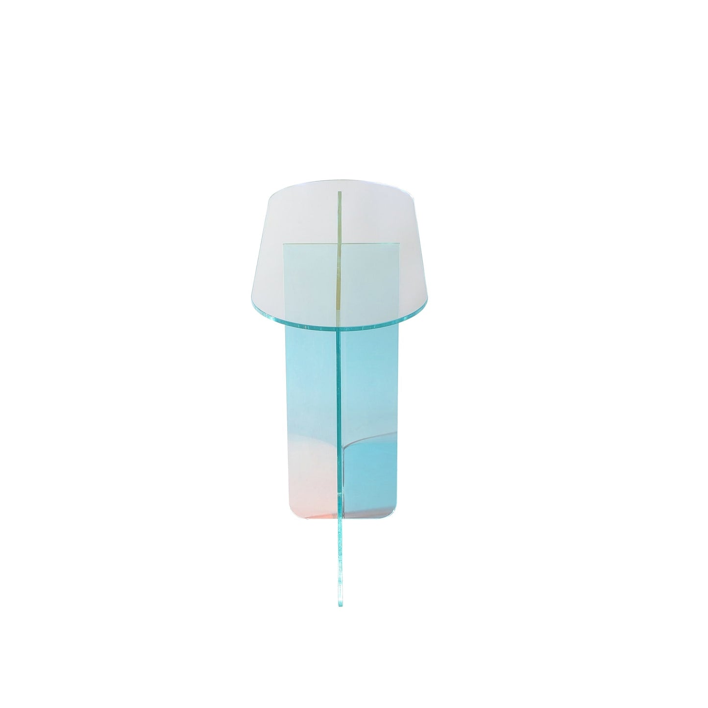 Modus Fomo Console Table in Iridescent Glass