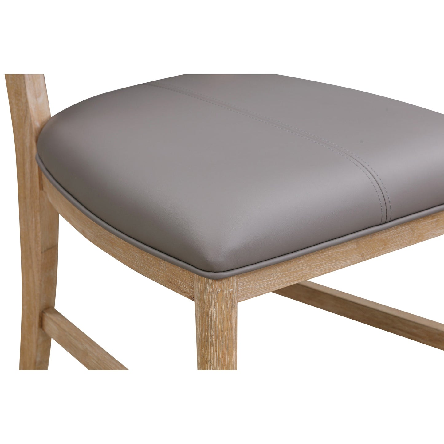 Modus Franklin Dining Chair in Au Natural and Gray Leather