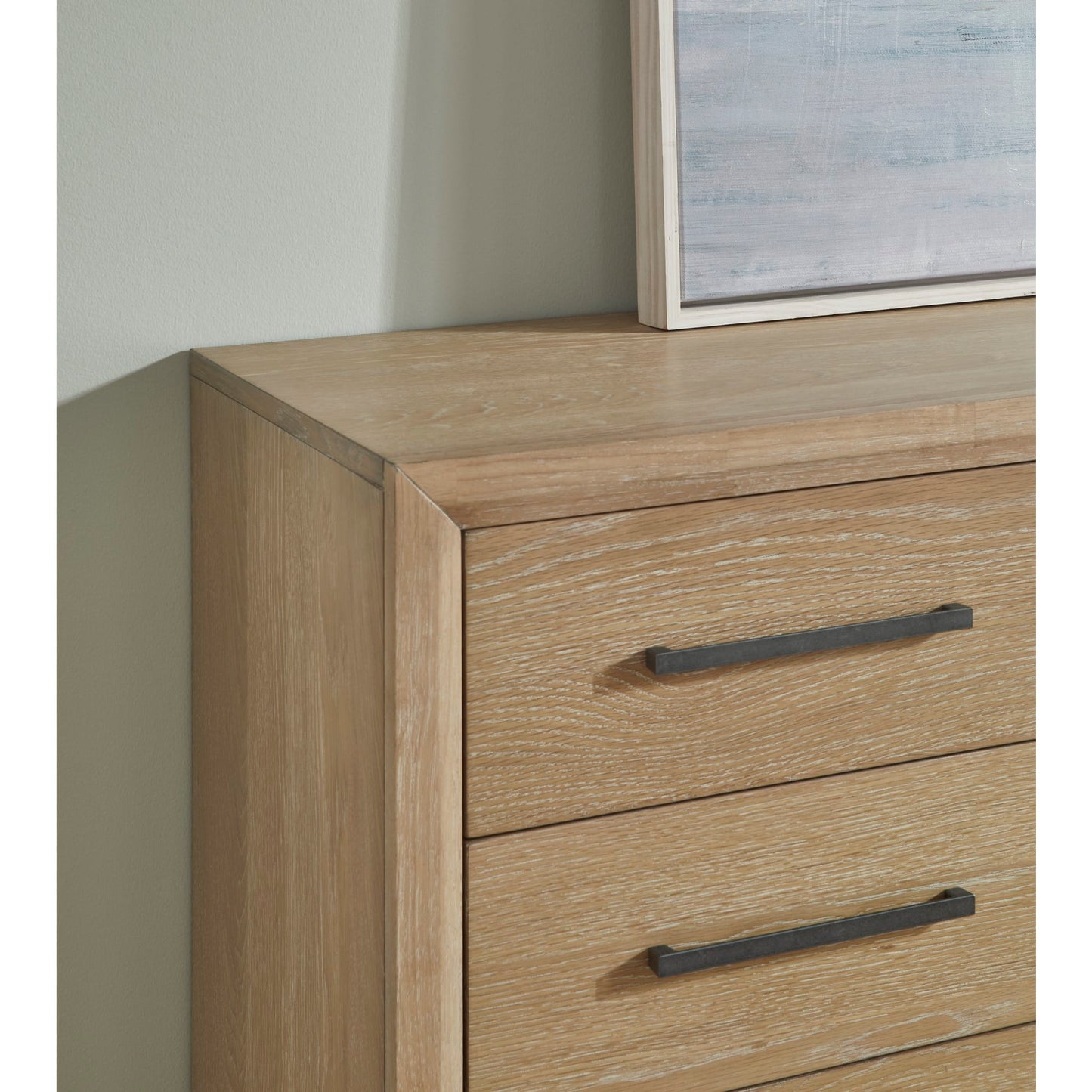 Modus Franklin Three Drawer Two Door White Oak Sideboard in Au Natural