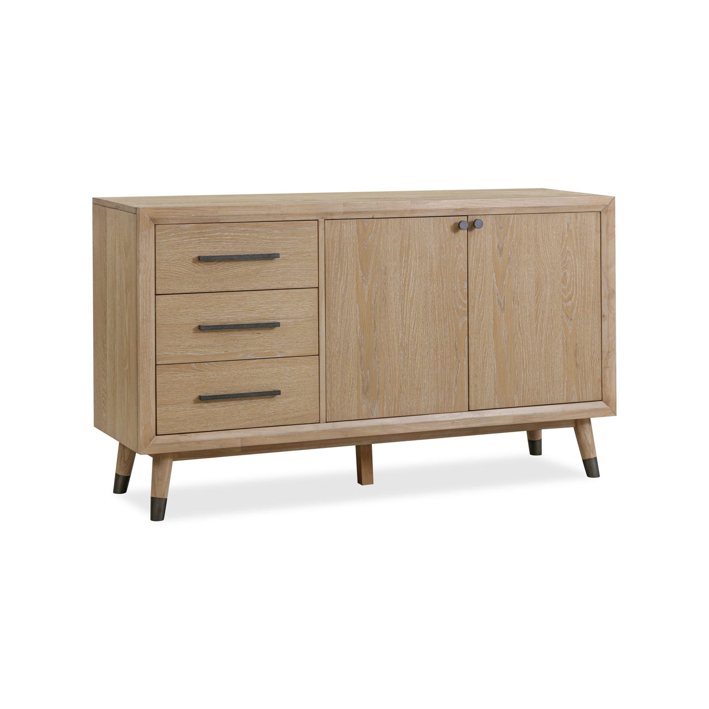 Modus Franklin Three Drawer Two Door White Oak Sideboard in Au Natural