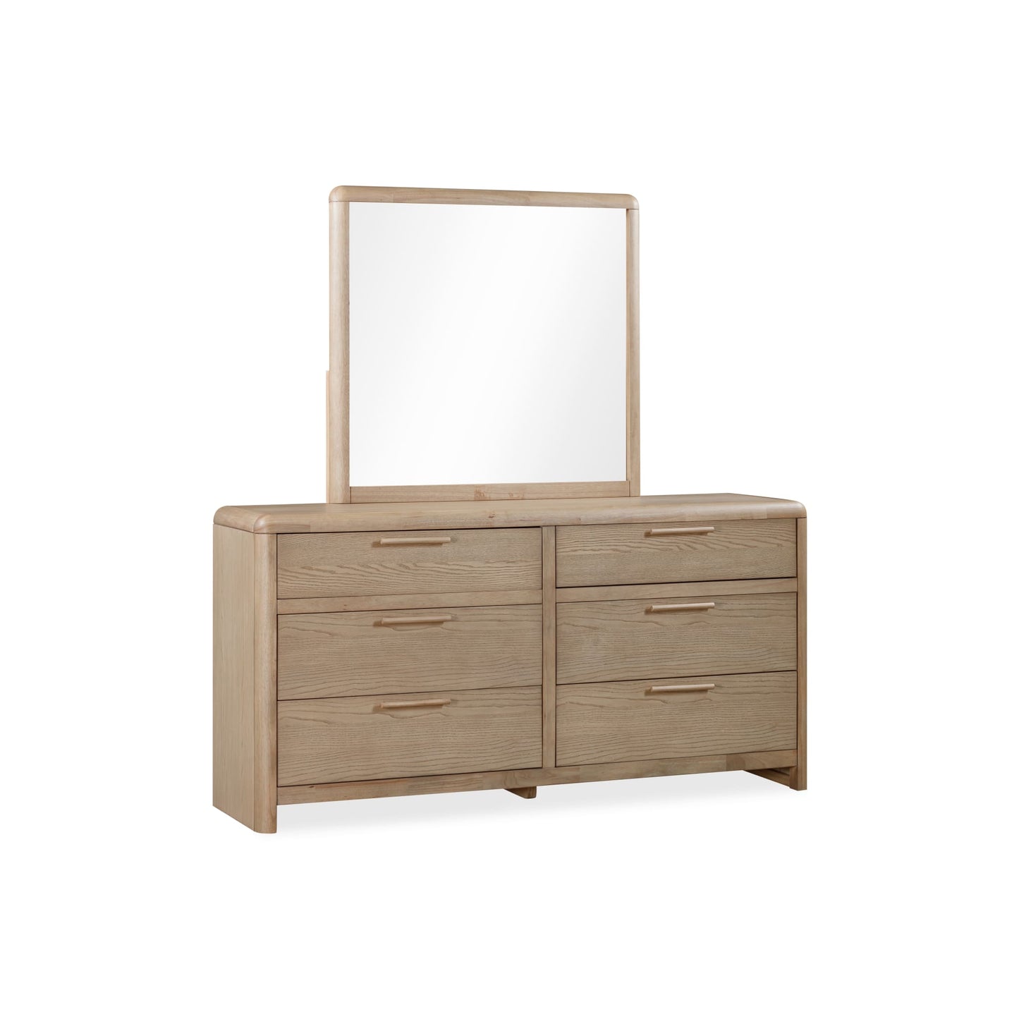 Modus Furano Six Drawer Ash Wood Dresser in Ginger