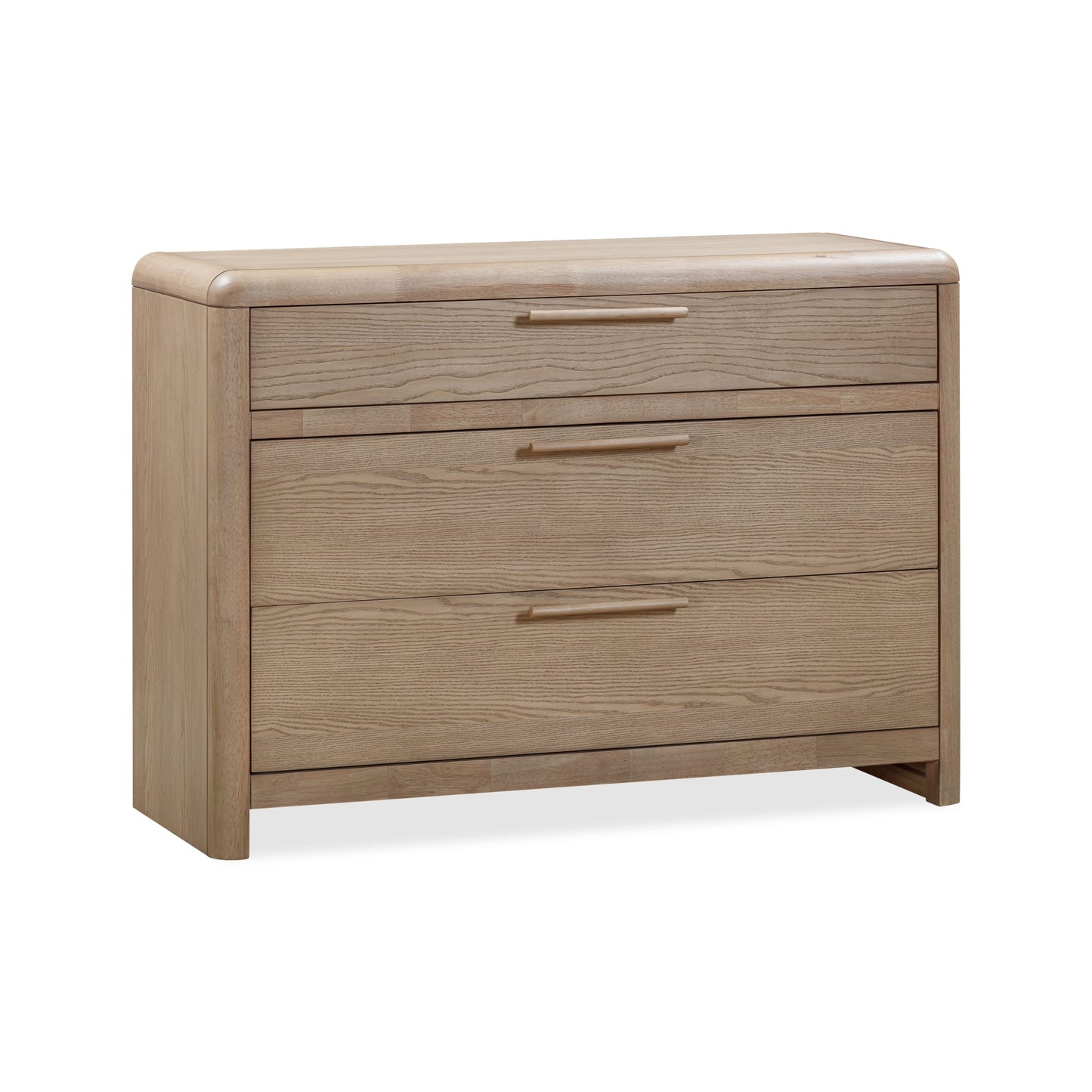 Modus Furano Three Drawer Ash Wood Bachelor Chest in Ginger