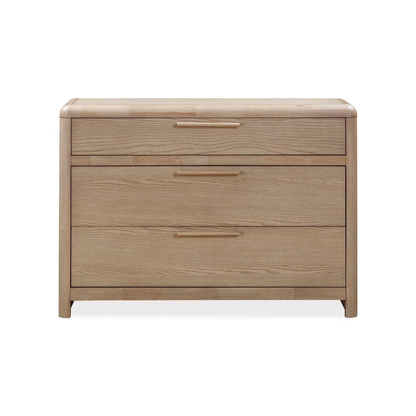 Modus Furano Three Drawer Ash Wood Bachelor Chest in Ginger