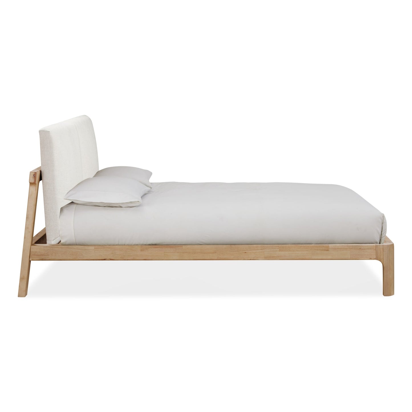 Modus Furano Upholstered Two Cushion Platform Bed in Ginger and Natural Linen