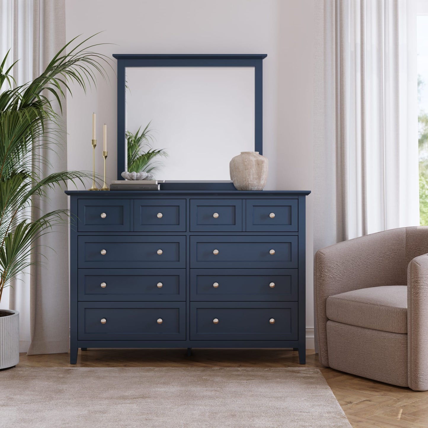 Modus Grace Eight Drawer Dresser in Blueberry