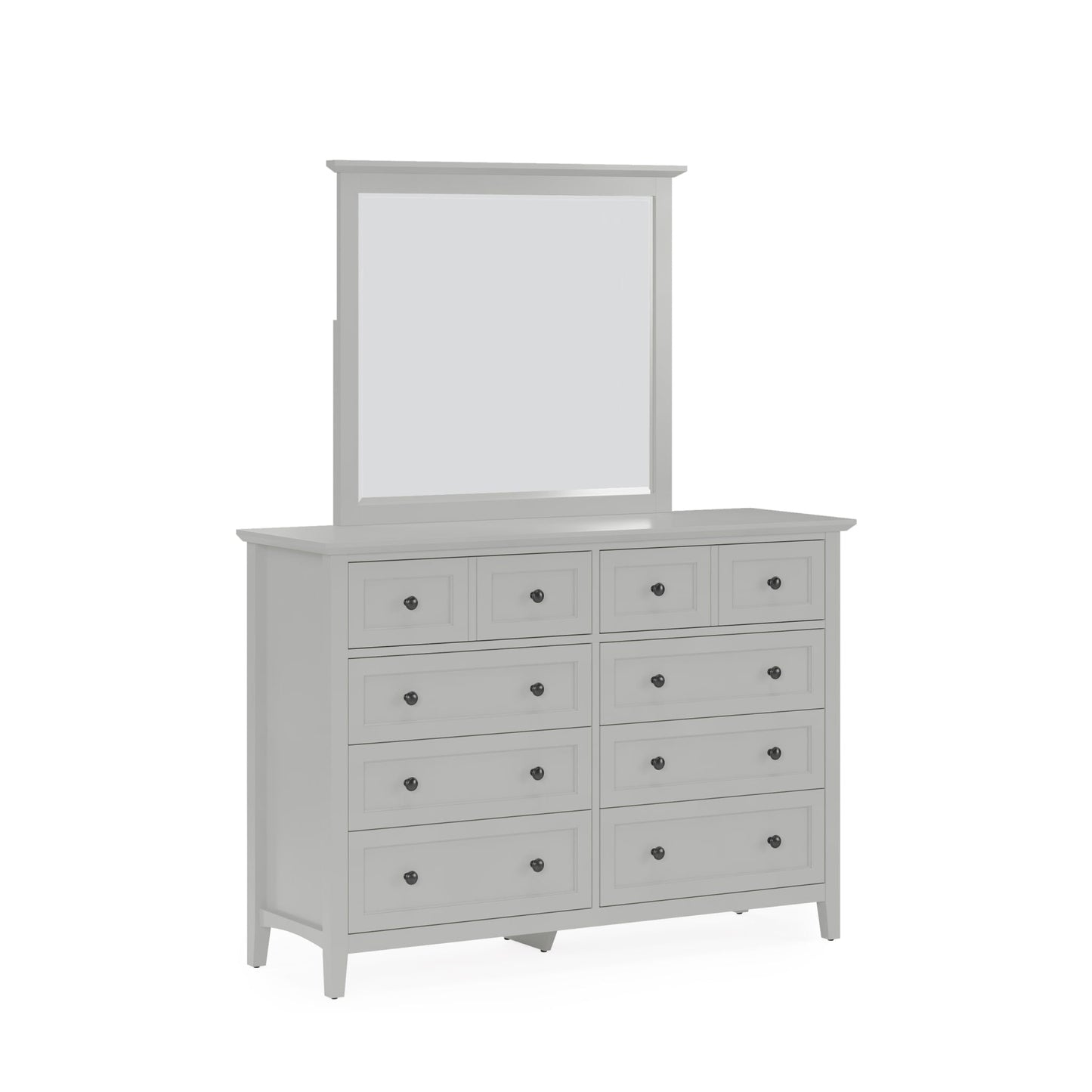 Modus Grace Eight Drawer Dresser in Elephant Gray