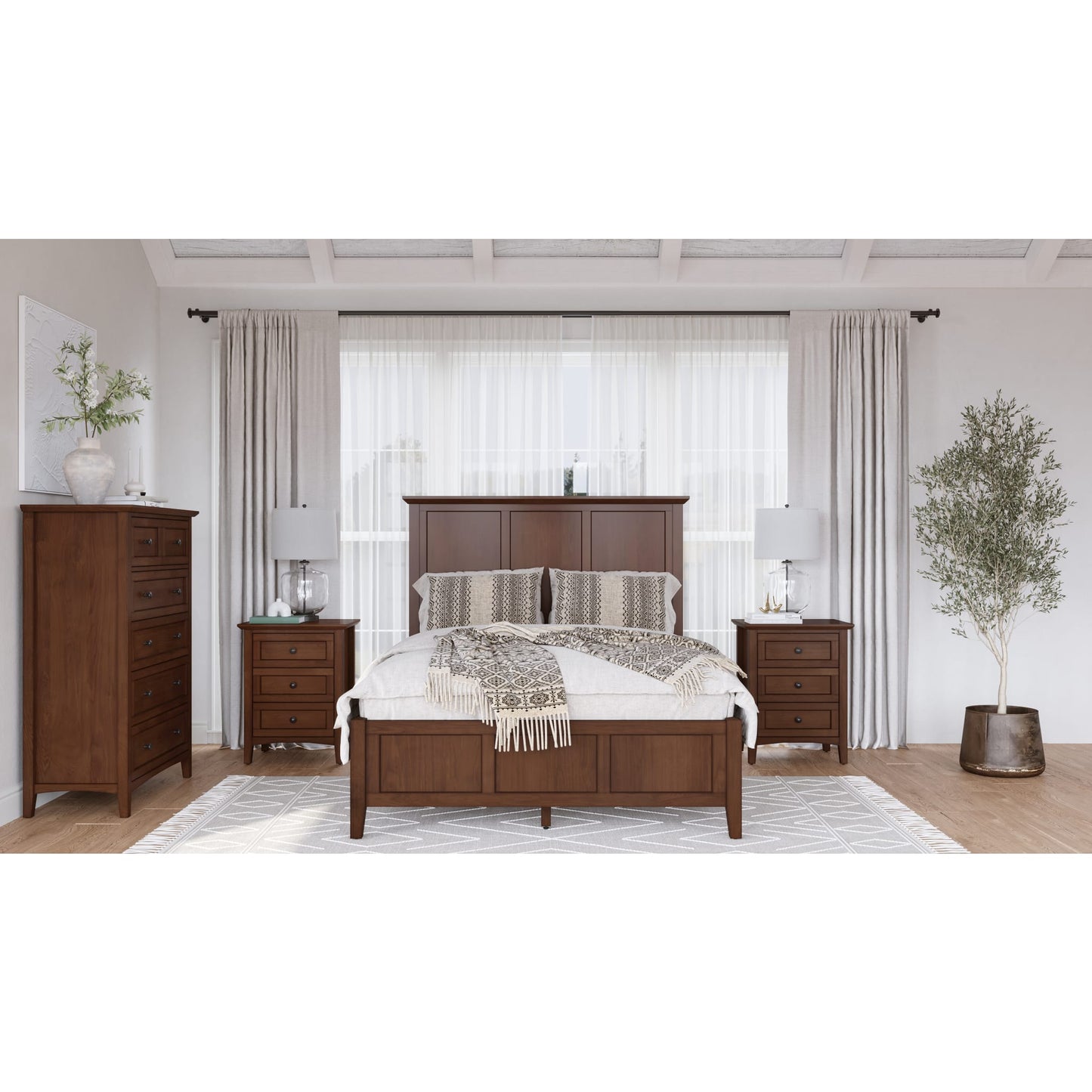 Modus Modus Modus Grace Five Drawer Chest in Dark Mocha