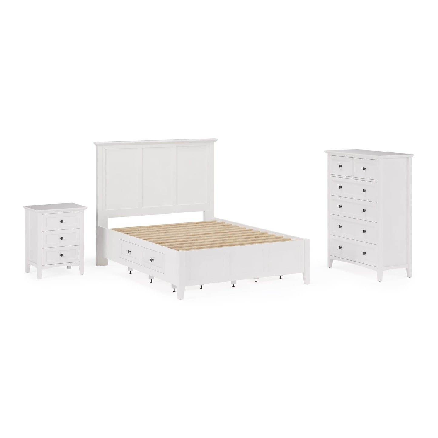 Modus Modus Modus Grace Five Drawer Chest in Snowfall White