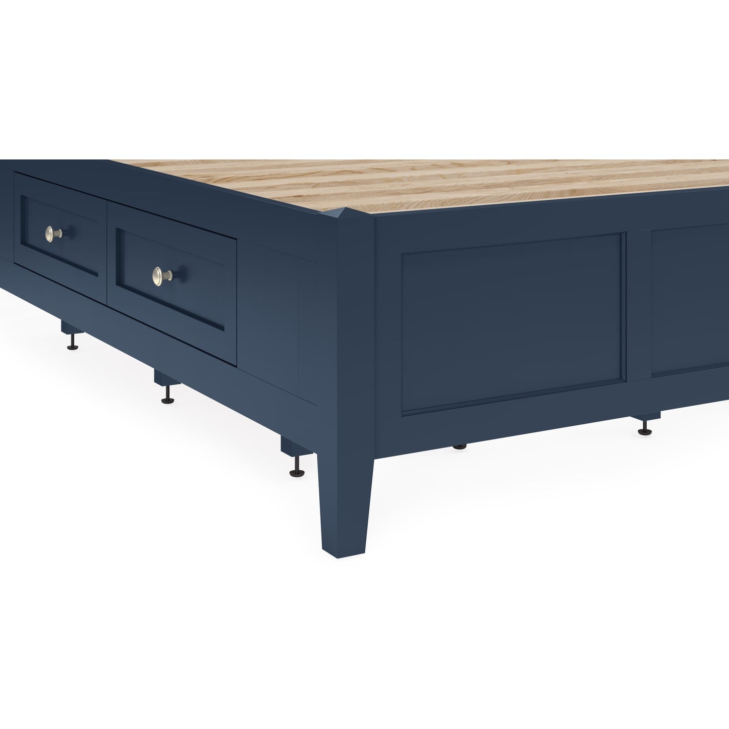 Modus Grace Four Drawer Platform Storage Bed in Blueberry