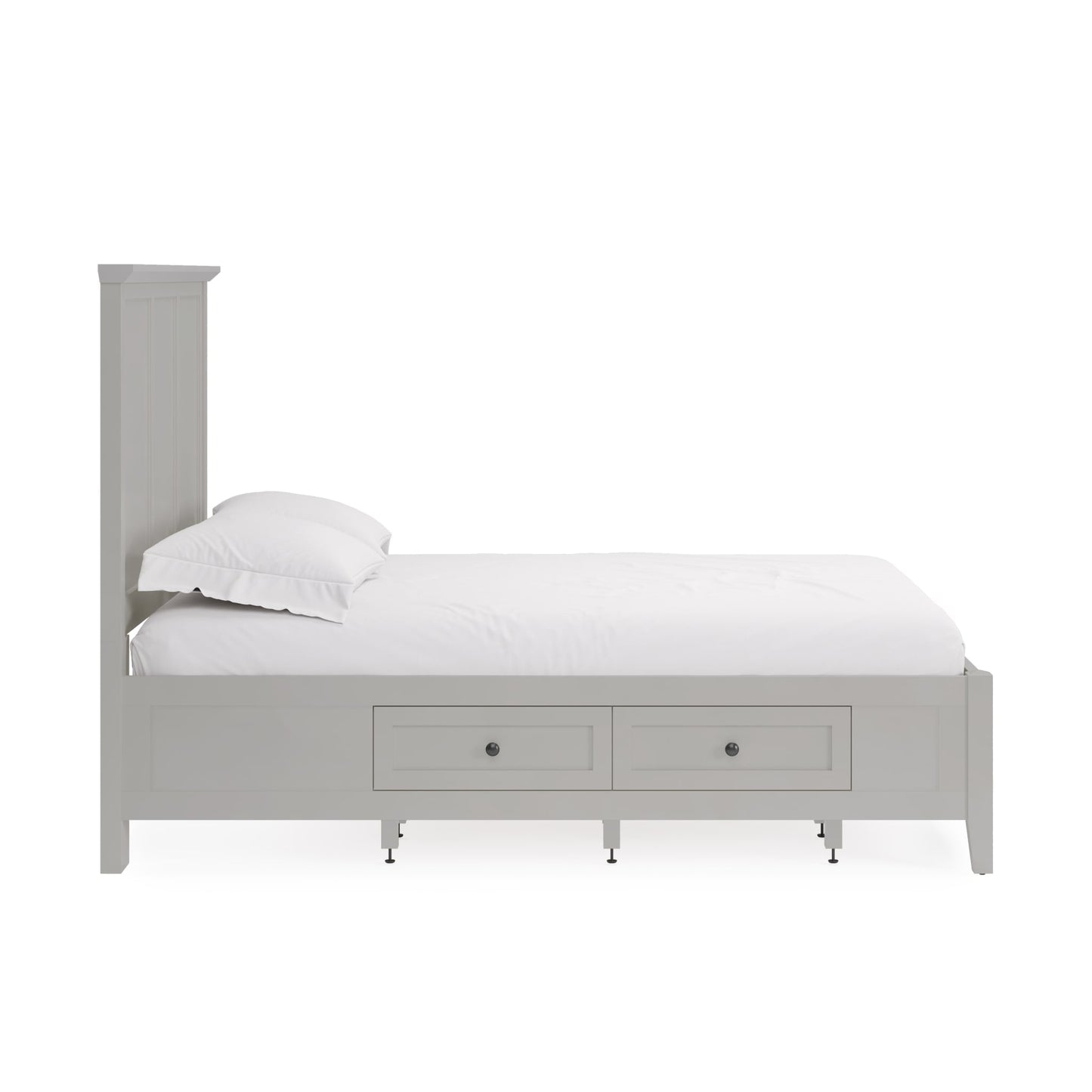 Modus Grace Four Drawer Platform Storage Bed in Elephant Gray